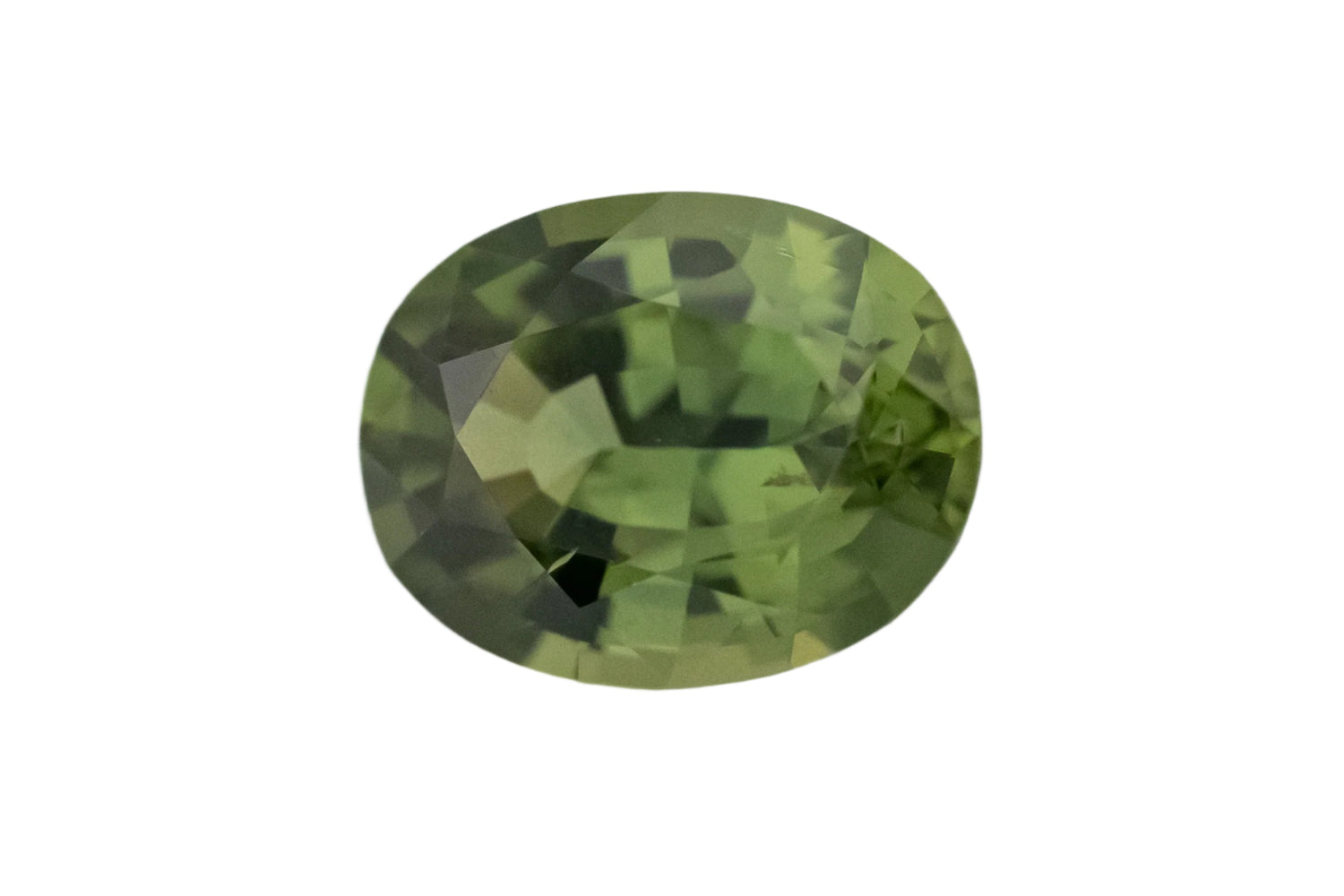 0.86 CT Oval Cut Green Sapphire - Lavender Creek Gems