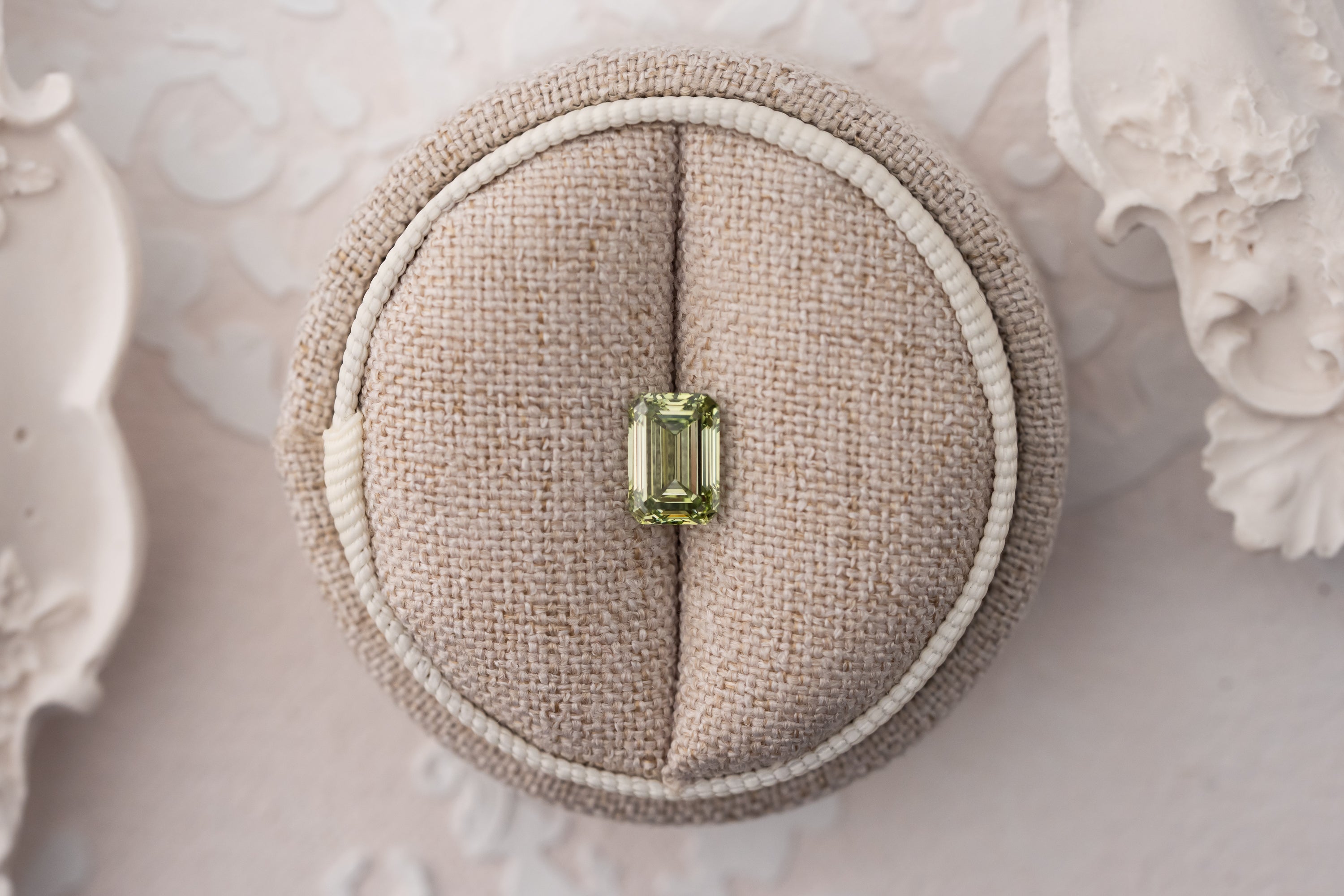 1.57 CT Lab Created Emerald Cut Green Diamond