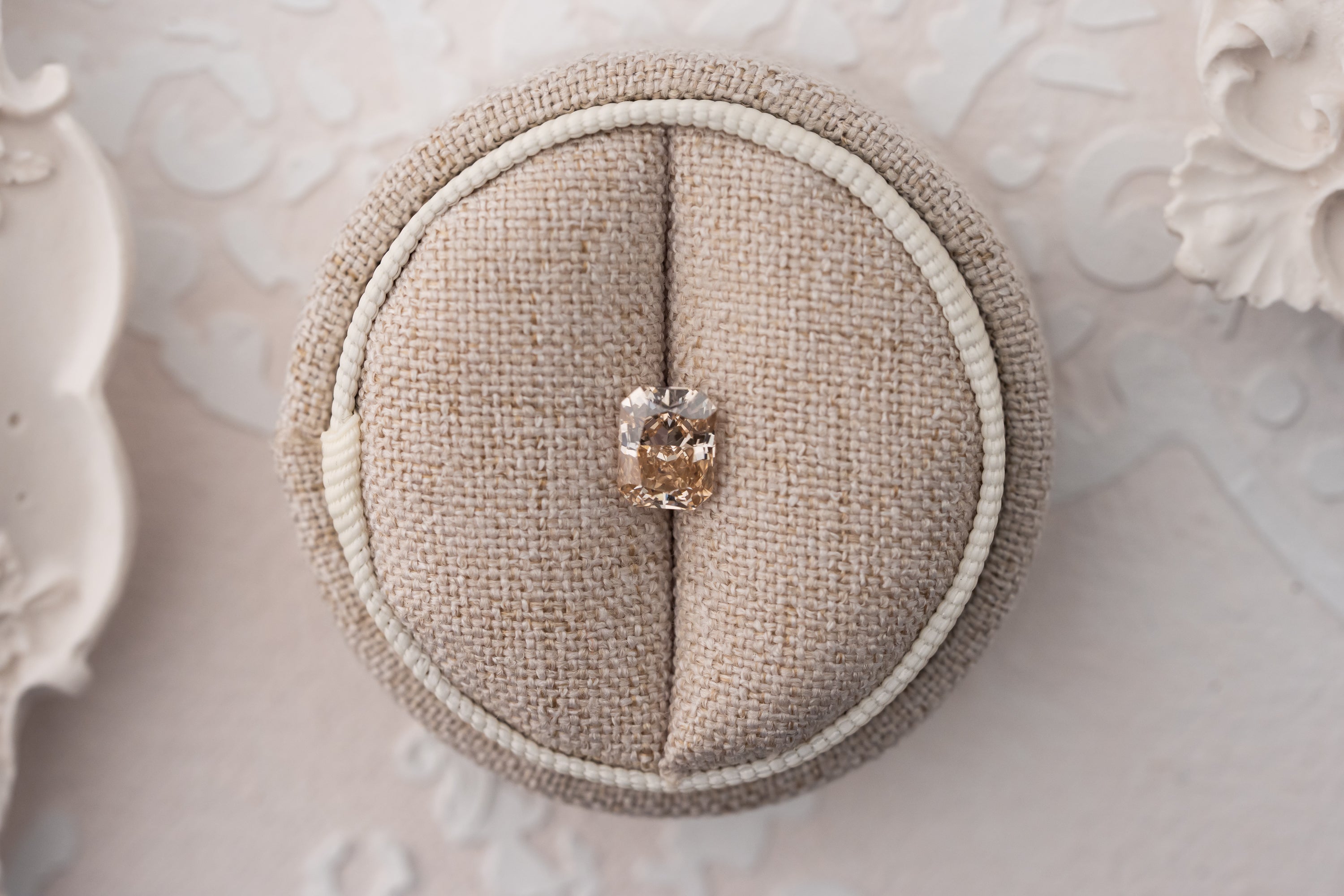 1.5 CT Natural Radiant Cut Champagne Diamond