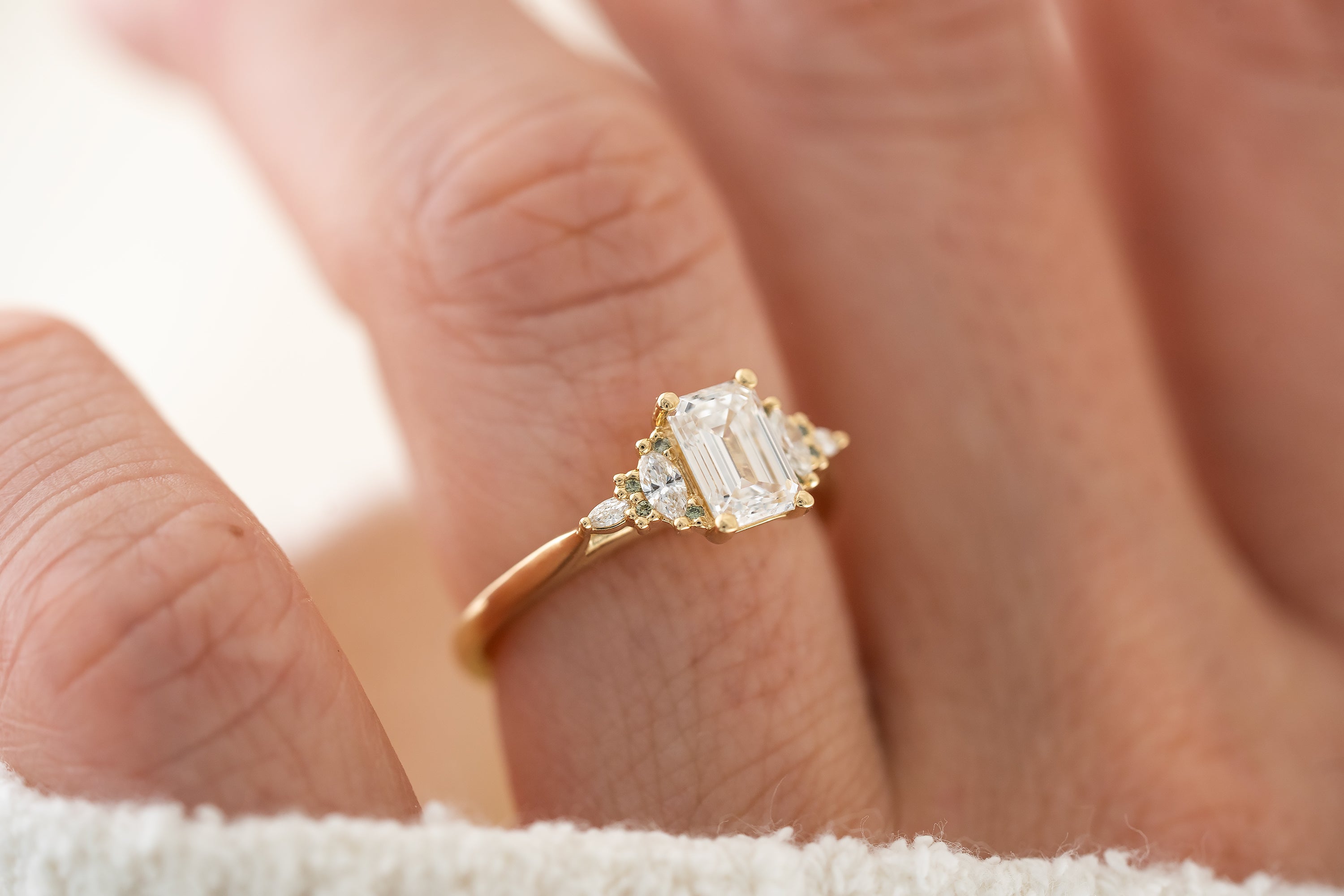 The Maeve Ring | Emerald Cut Diamond - Lavender Creek Gems