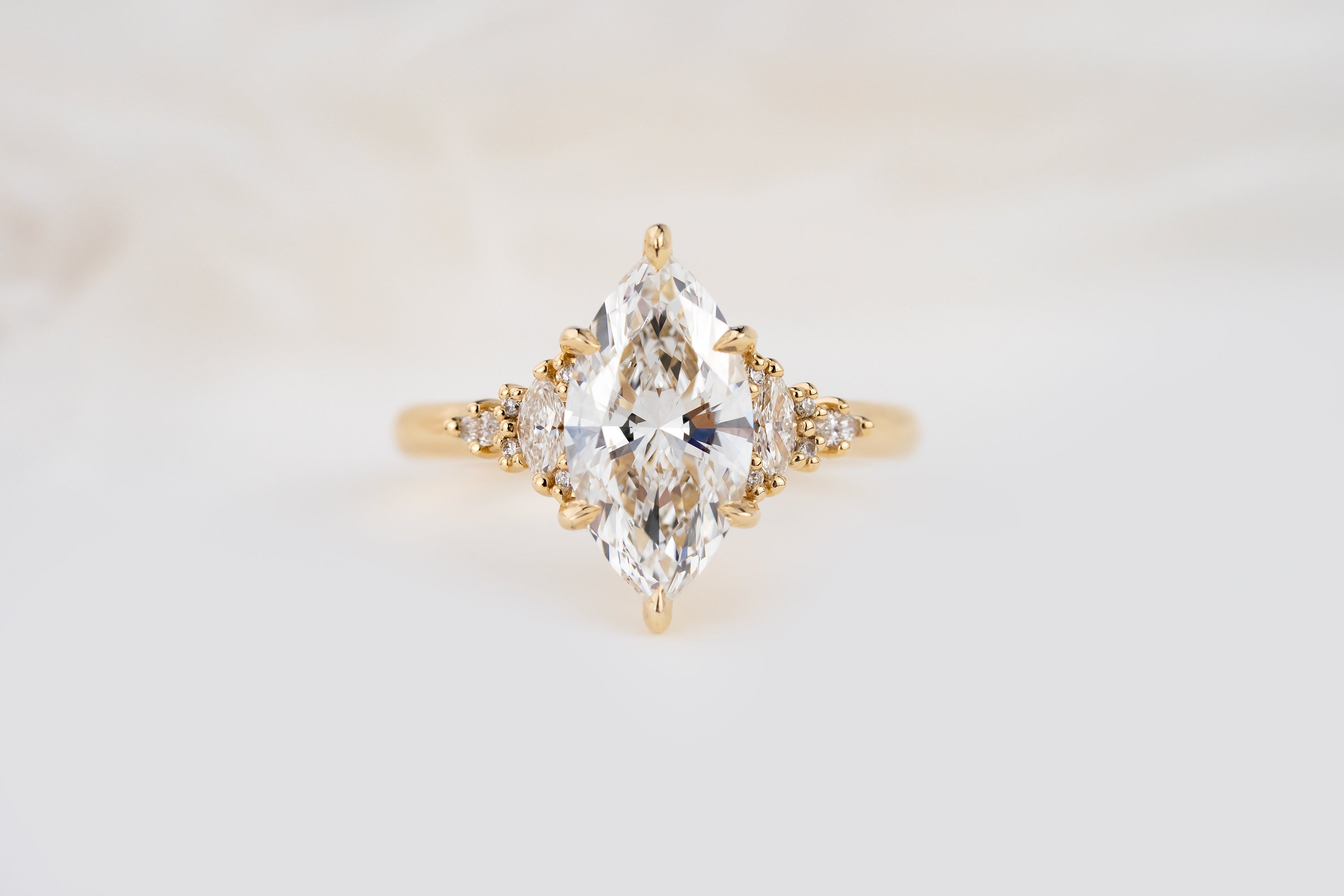 The Maeve Ring | 2 CT Marquise Diamond | Size 6 - Lavender Creek Gems