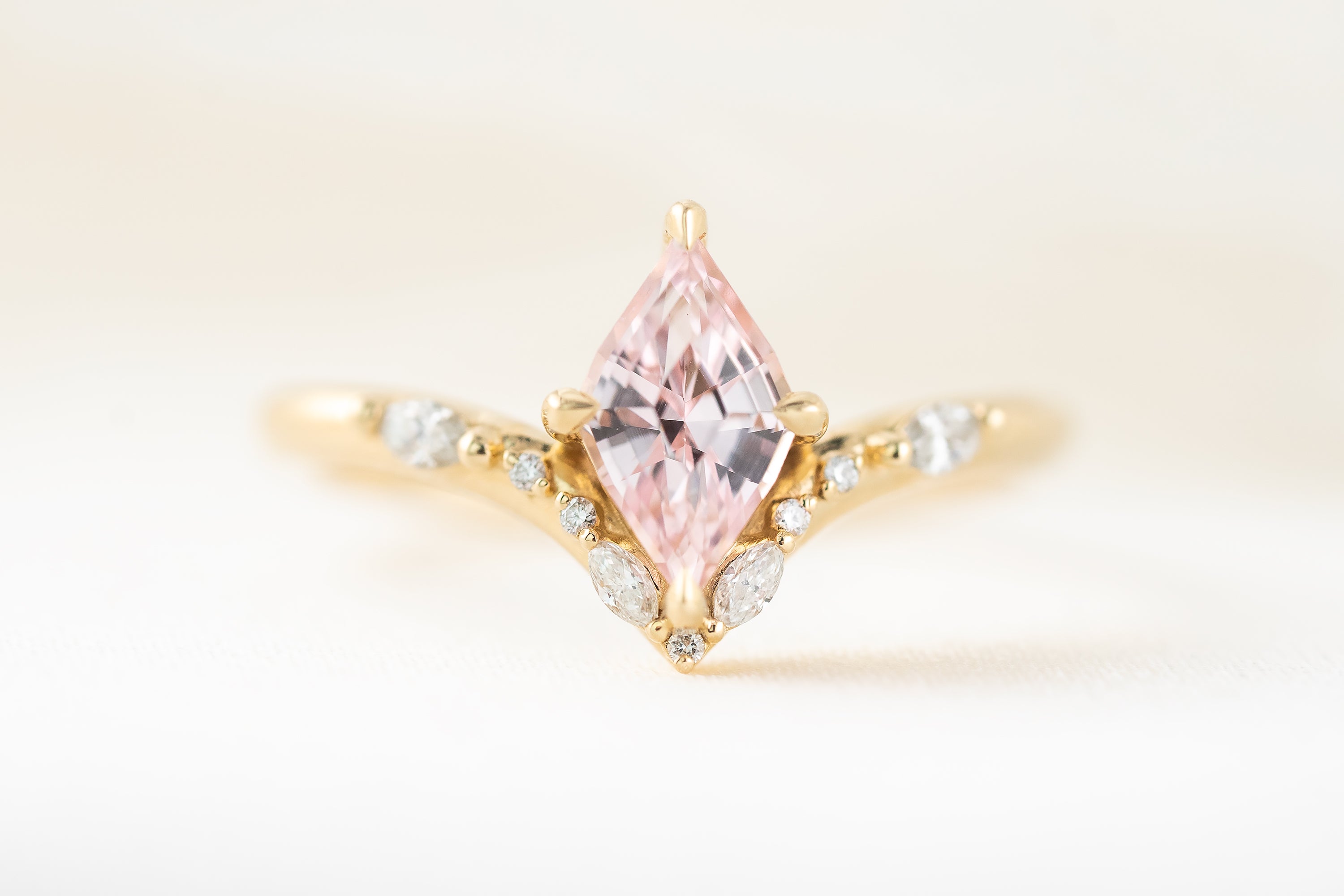 The Aurora Ring | 1.11 CT Kite Pink Sapphire - Lavender Creek Gems