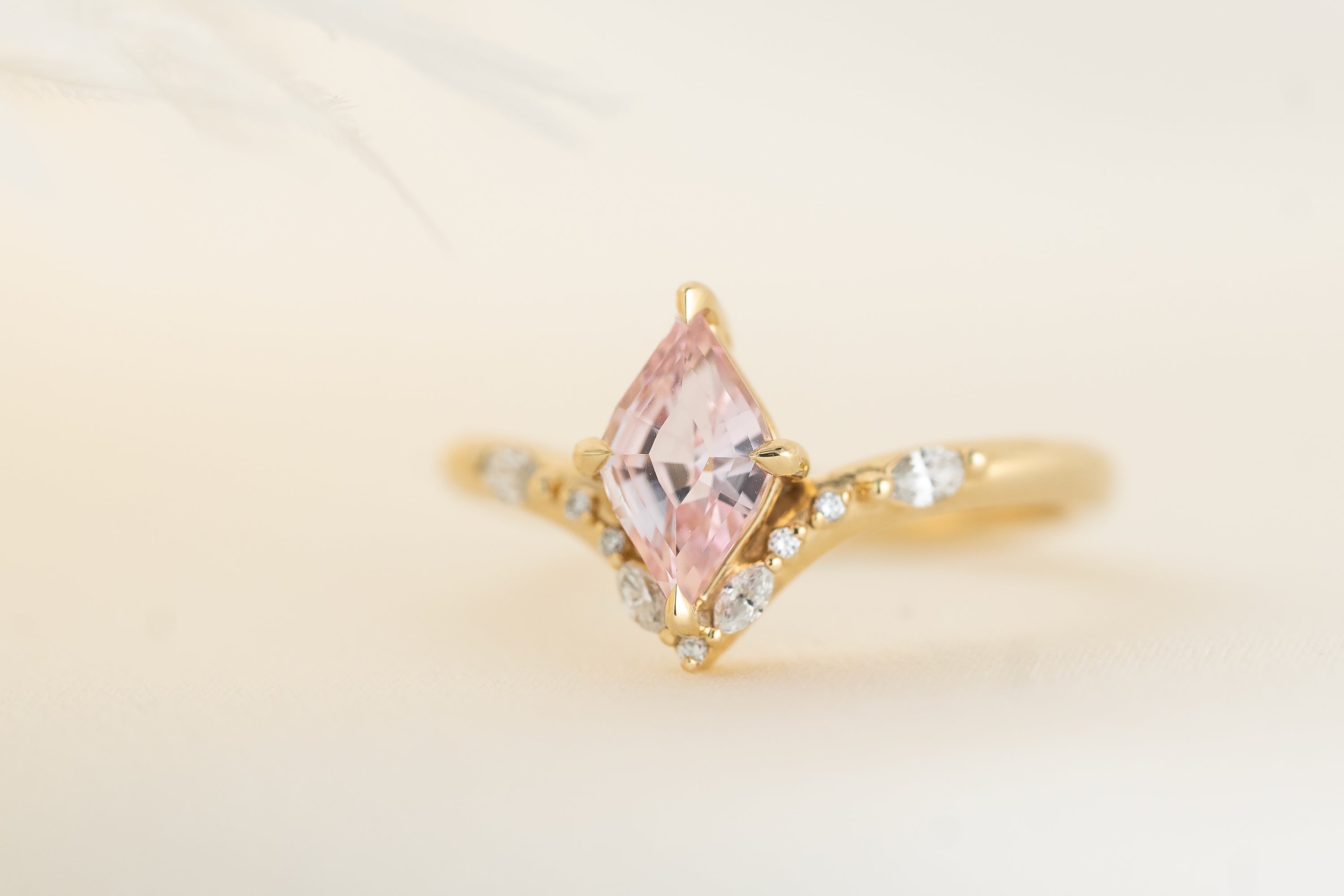 The Aurora Ring | 1.11 CT Kite Pink Sapphire - Lavender Creek Gems