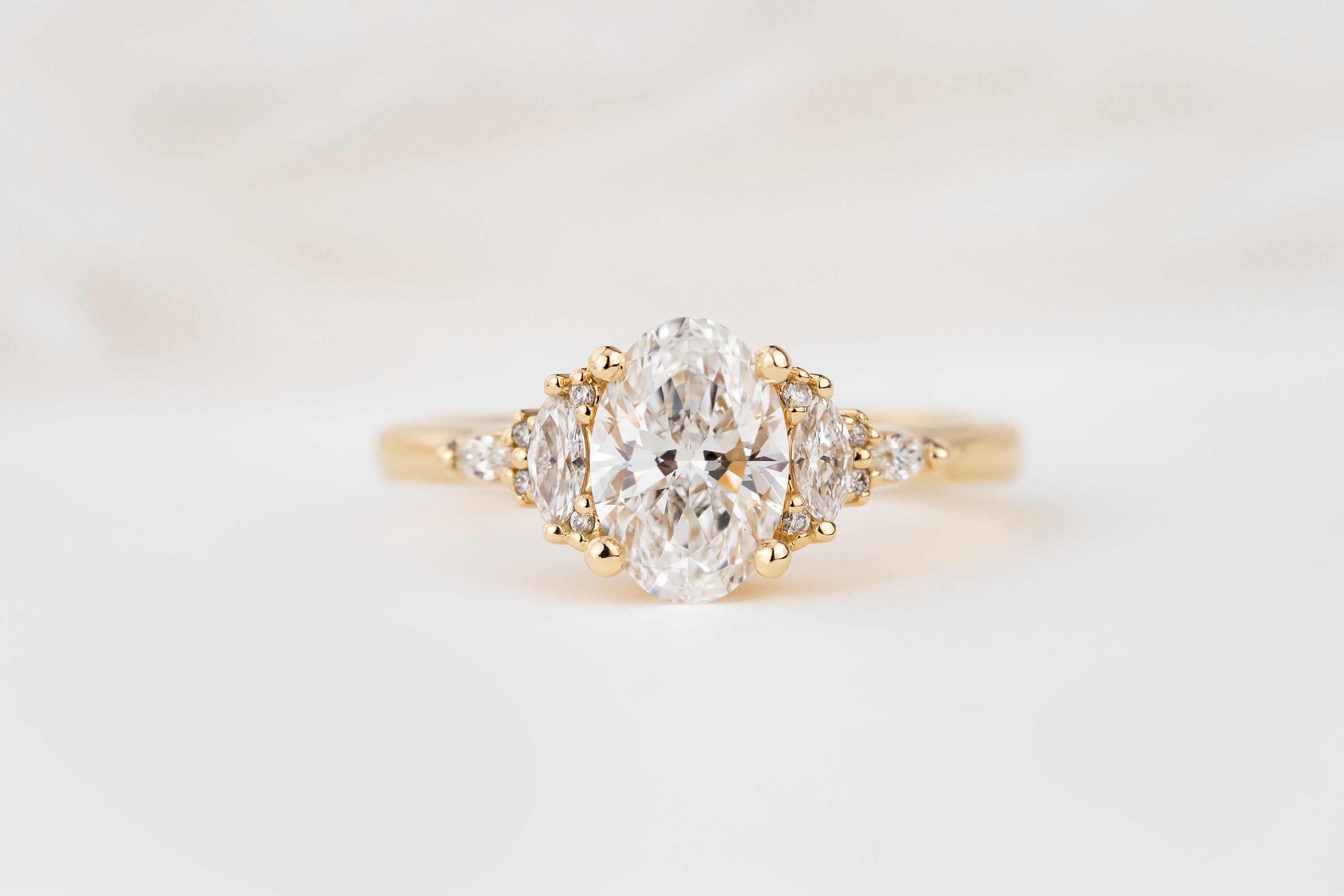 The Low Maeve Ring | 1 CT Oval Diamond | Size 5 - Lavender Creek Gems