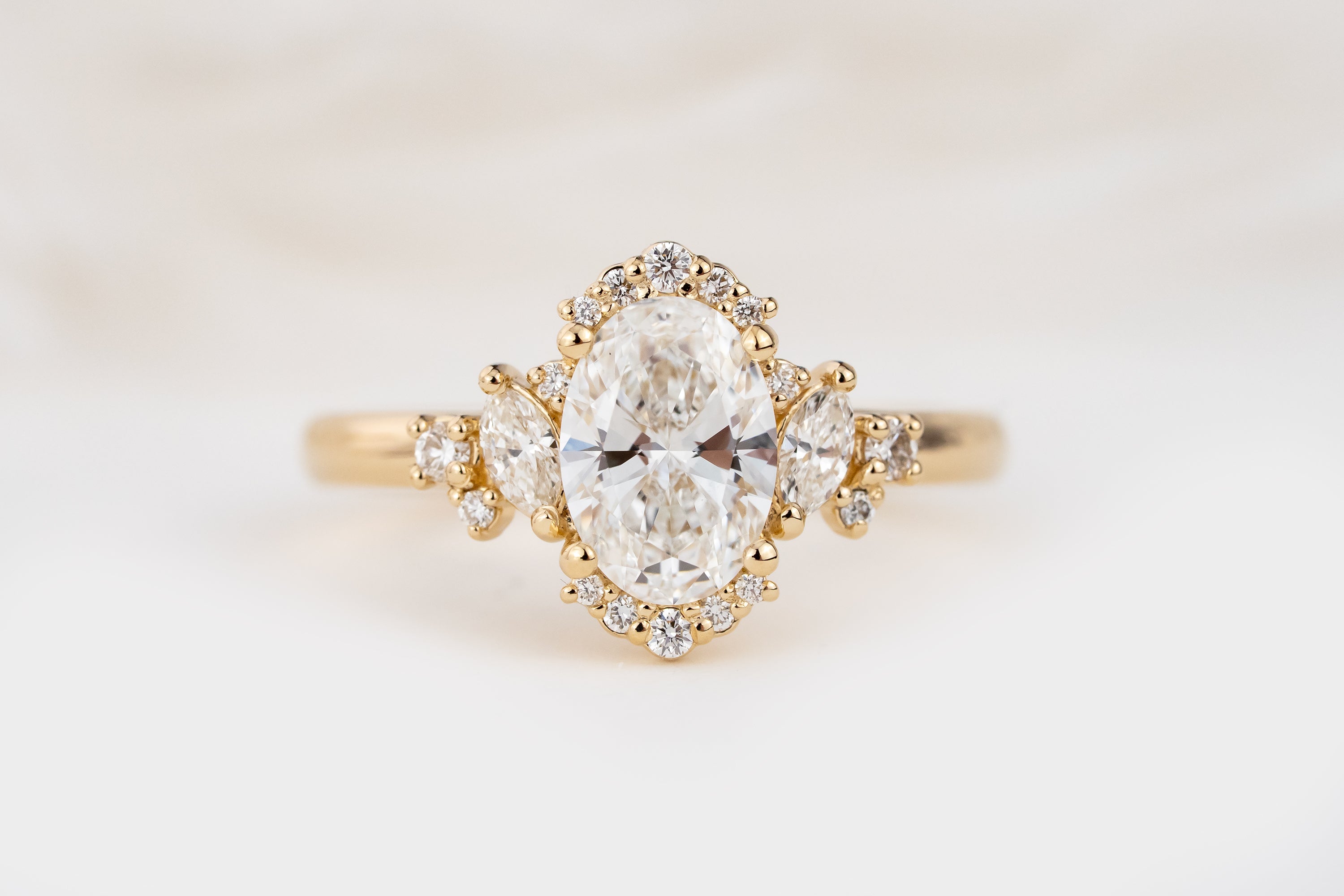 The Naevia Ring | 1 CT Oval Diamond | Size 6 - Lavender Creek Gems