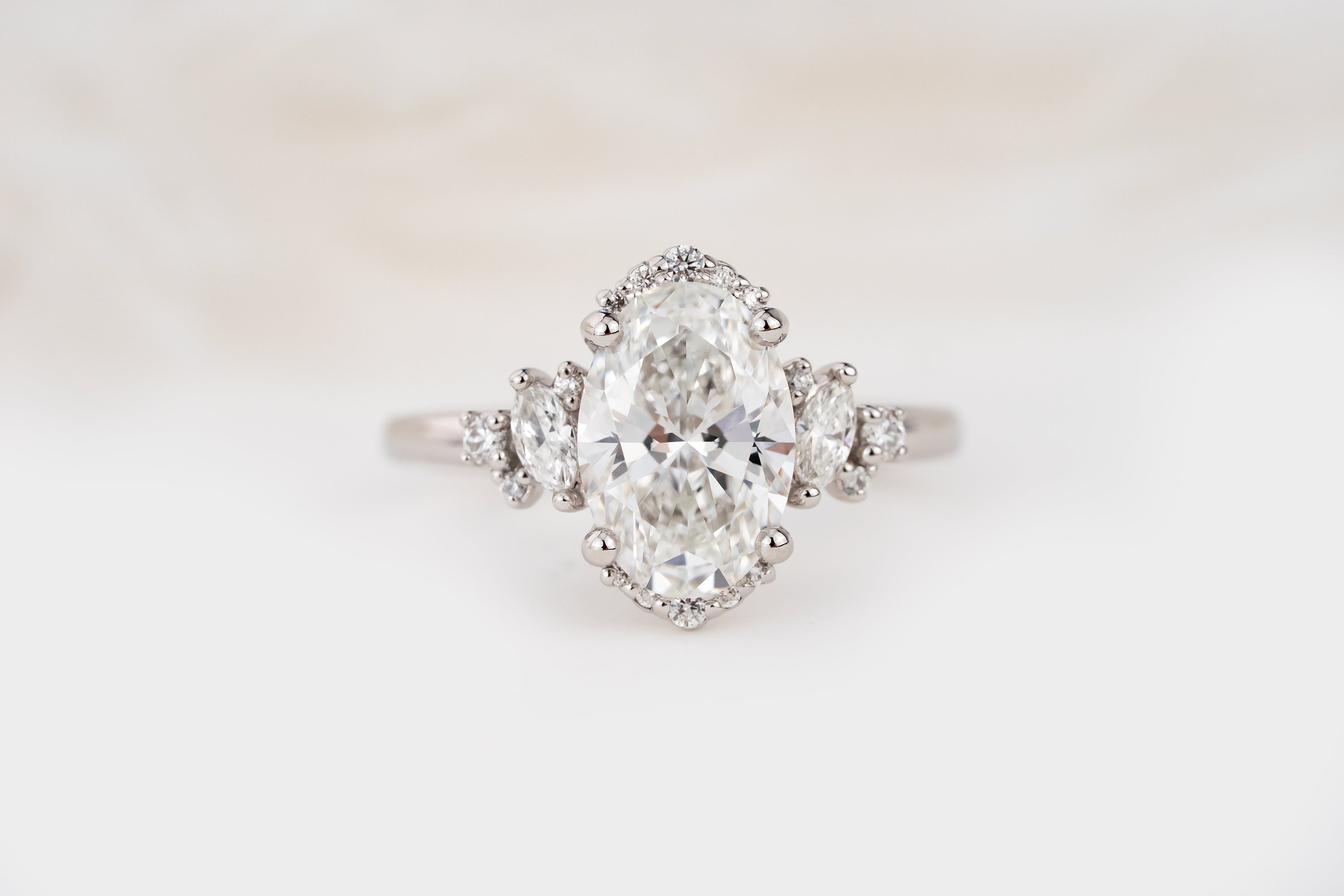 The Naevia Ring | 2 CT Oval Diamond | Size 6 - Lavender Creek Gems