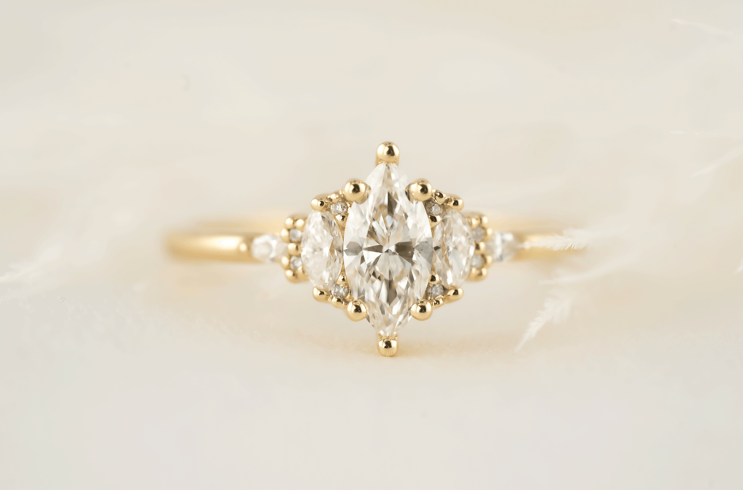 The Maeve Ring | 0.51 CT Marquise Natural Diamond - Lavender Creek Gems