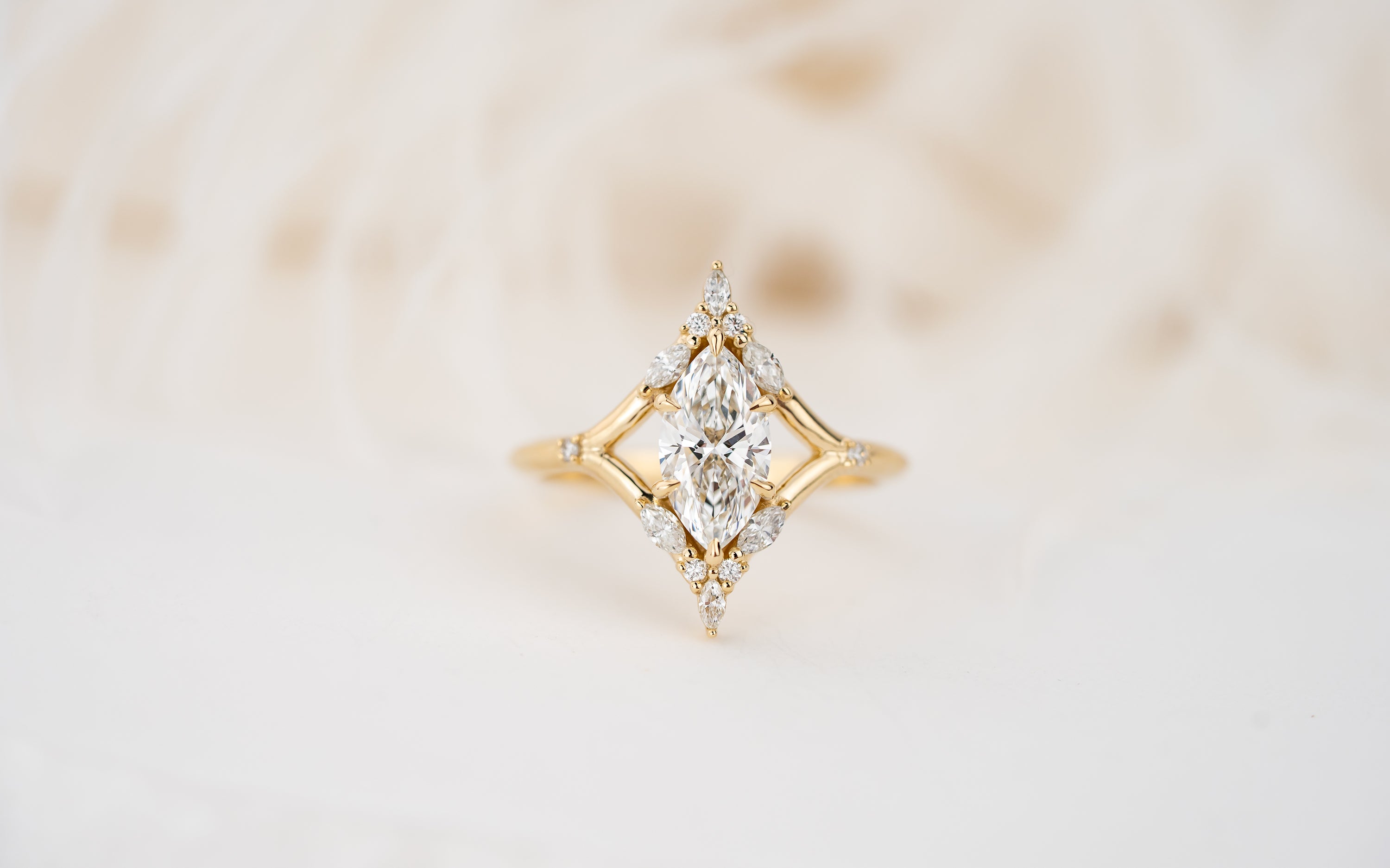The Croia Ring | 1 CT Marquise Diamond