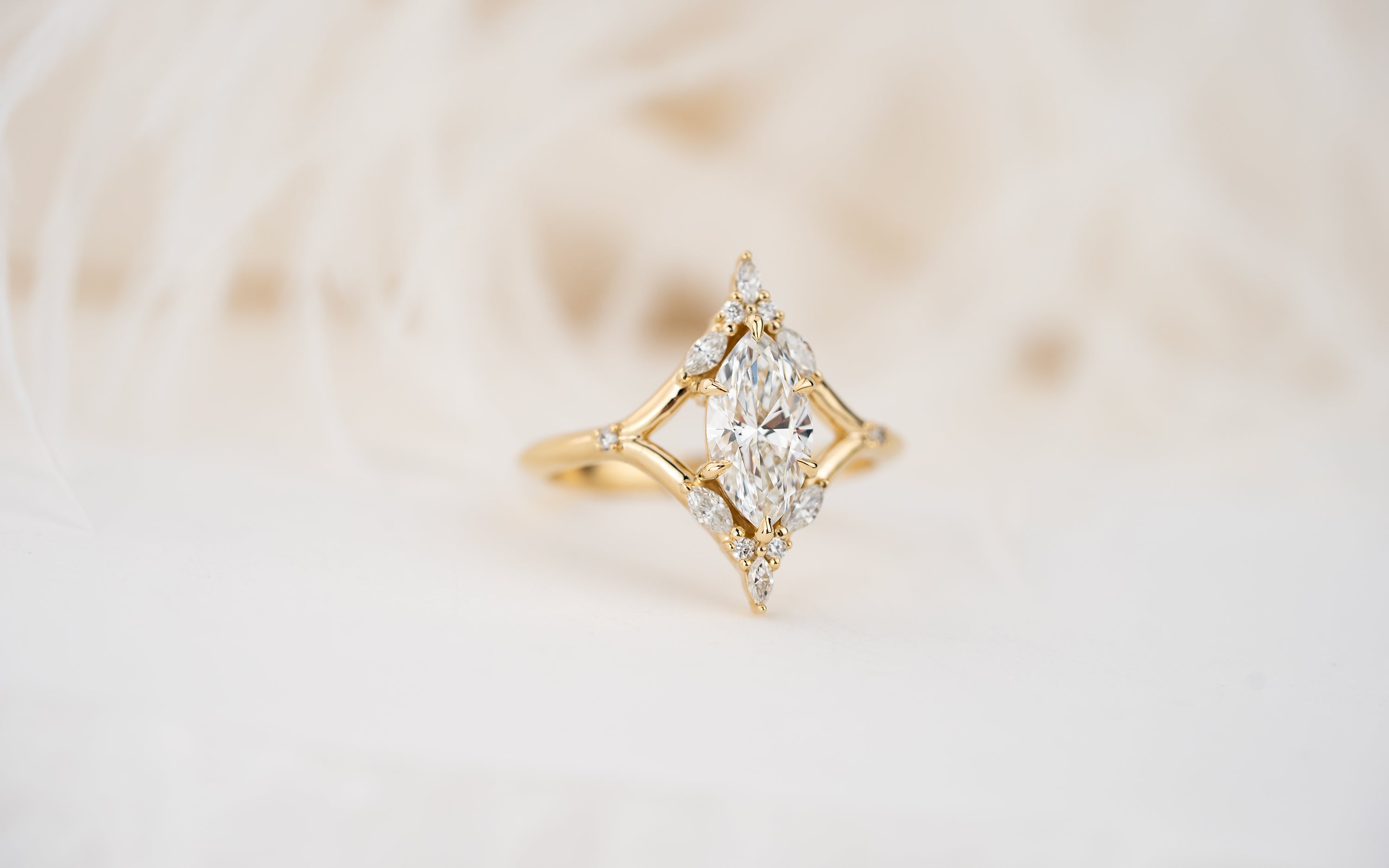 The Croia Ring | 1 CT Marquise Diamond
