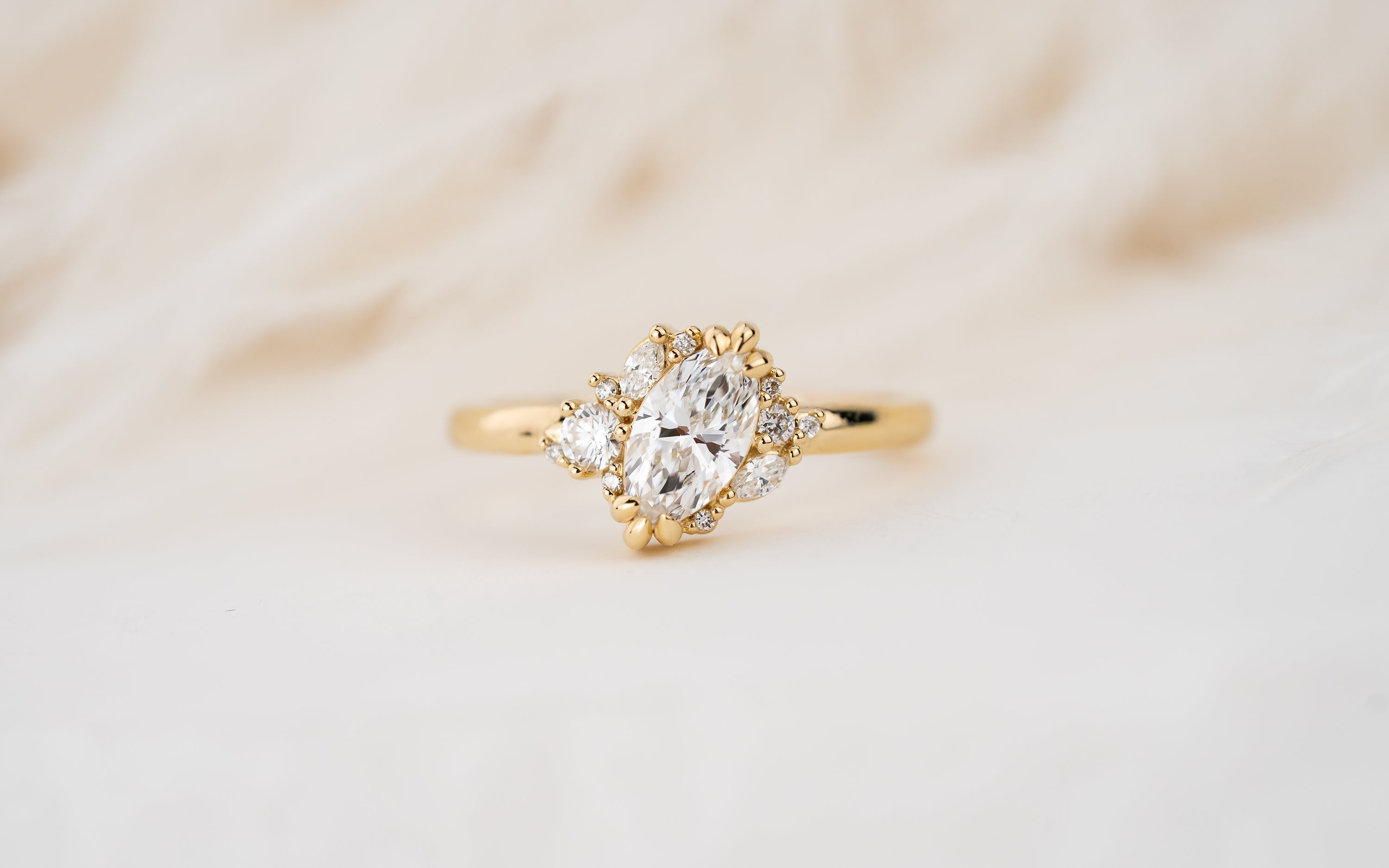 The Cosma Ring | 0.7 CT Marquise Diamond