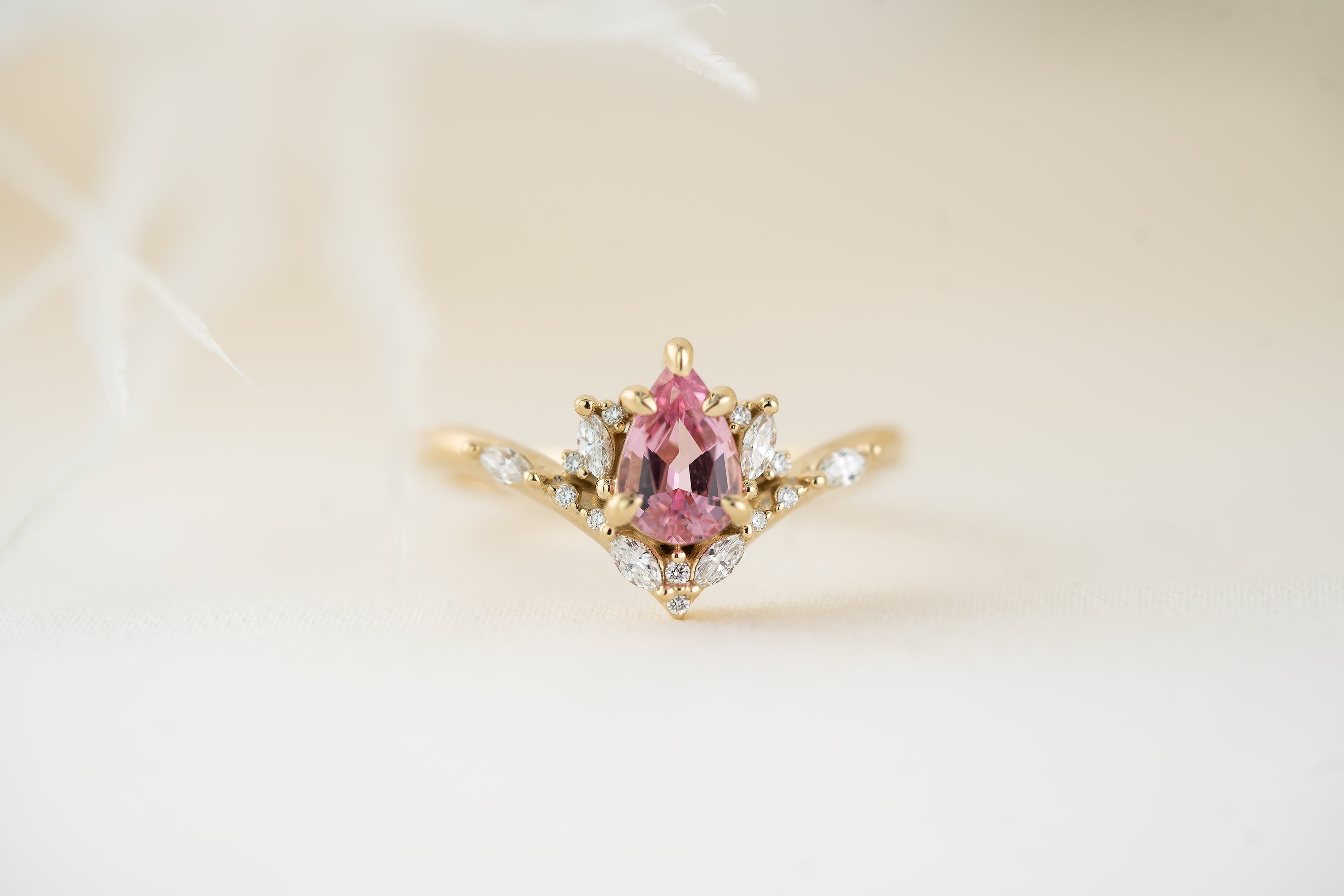 The Aurora Ring | 0.81 CT Pink Spinel - Lavender Creek Gems