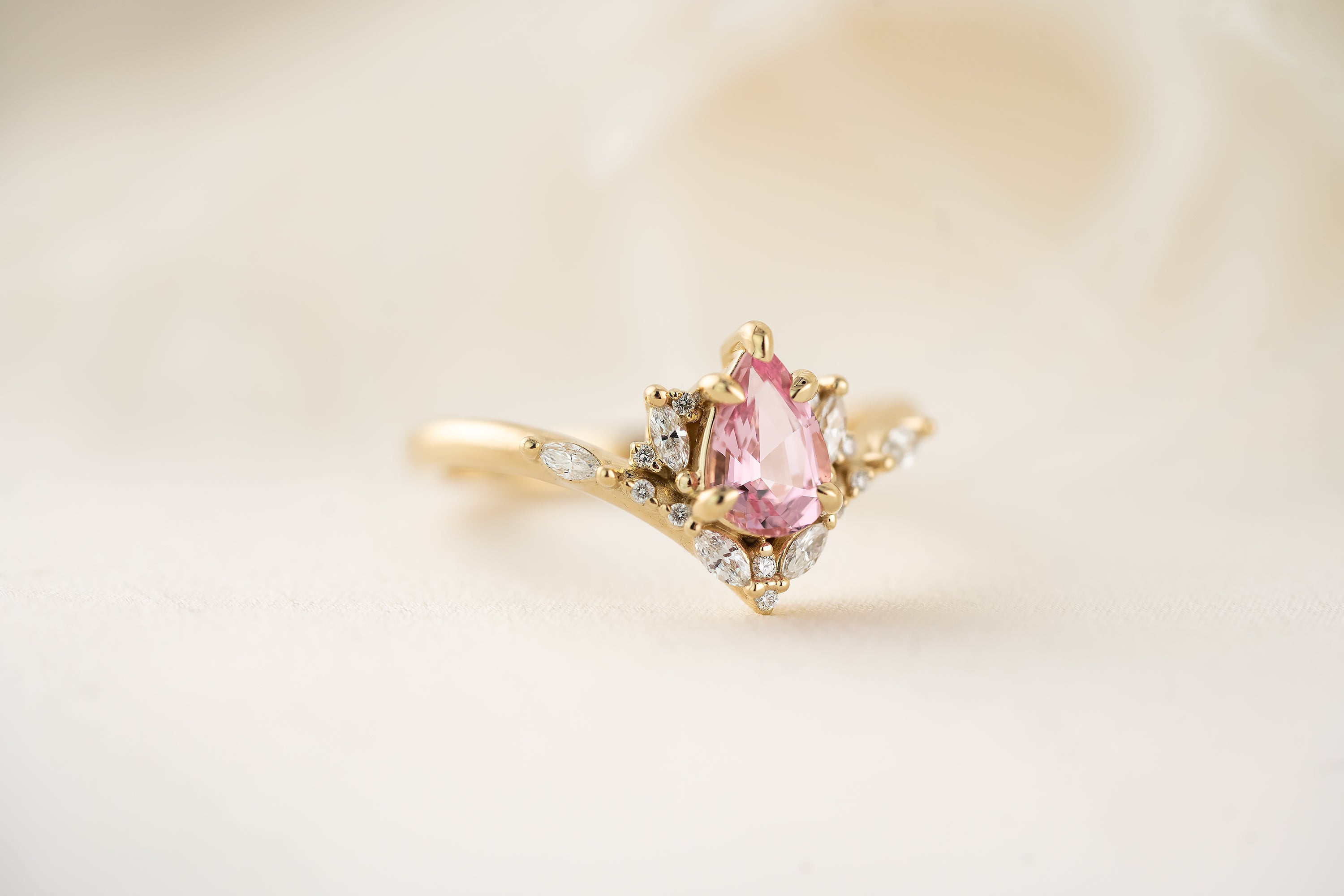 The Aurora Ring | 0.81 CT Pink Spinel - Lavender Creek Gems