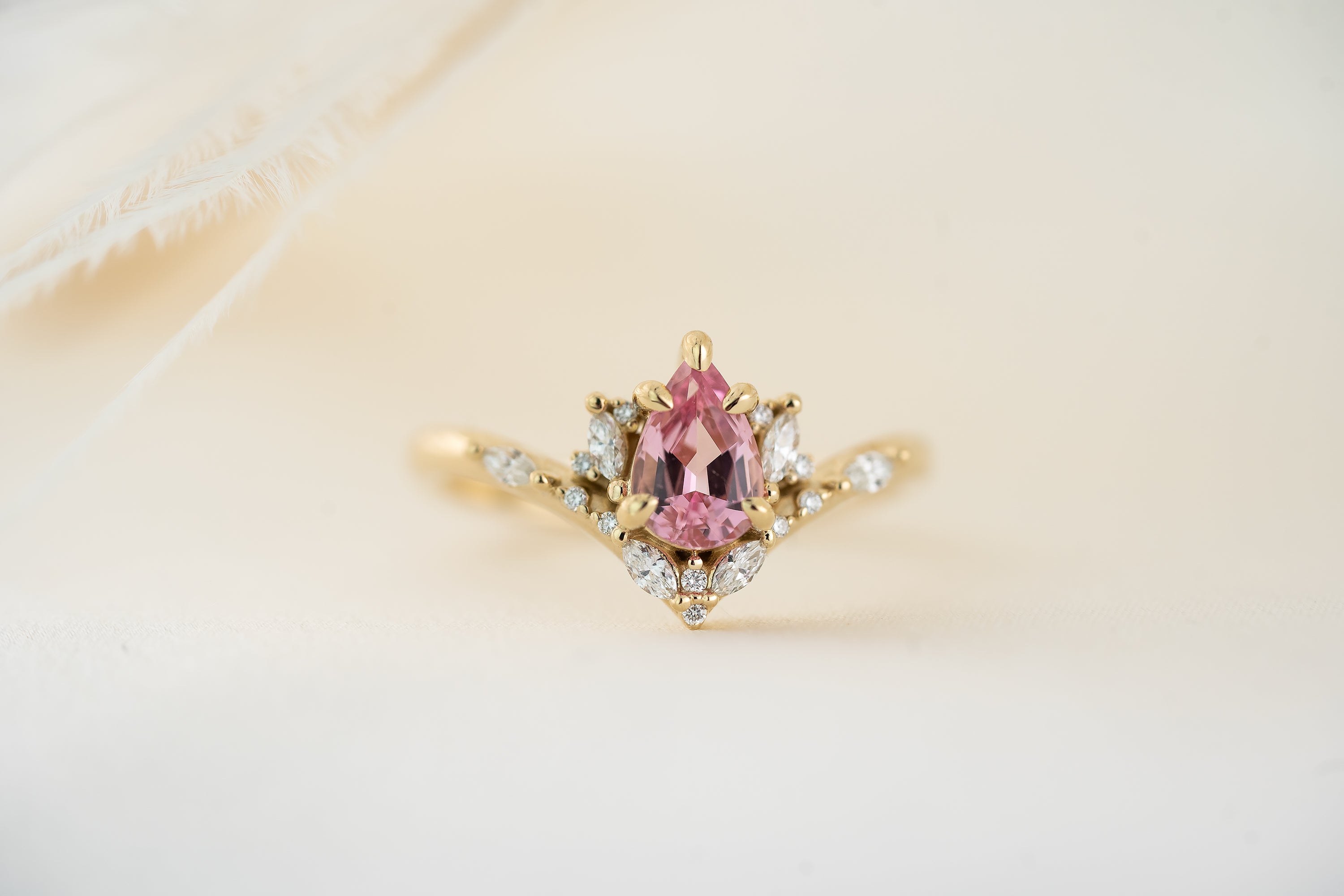 The Aurora Ring | 0.81 CT Pink Spinel - Lavender Creek Gems