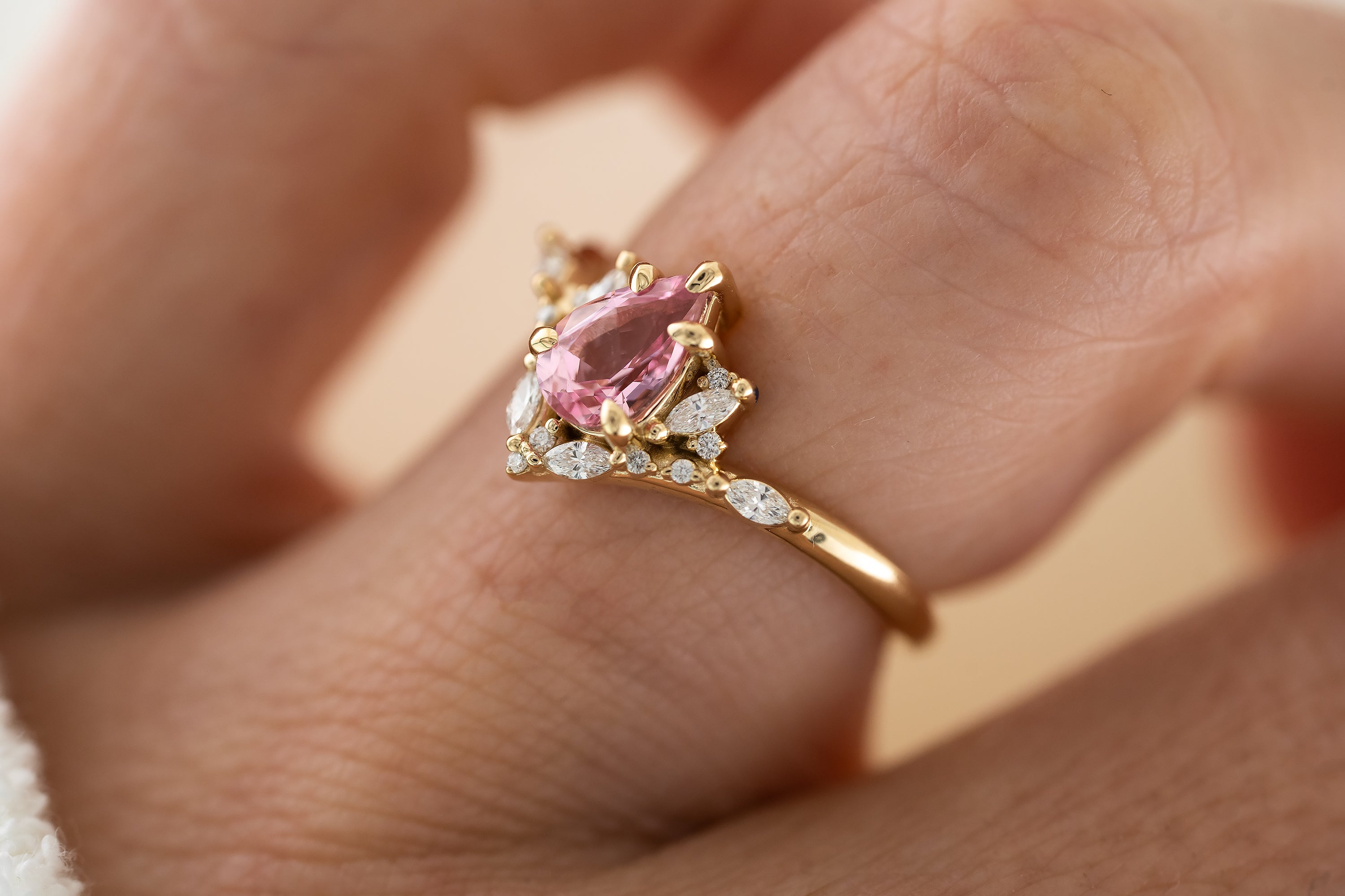 The Aurora Ring | 0.81 CT Pink Spinel - Lavender Creek Gems