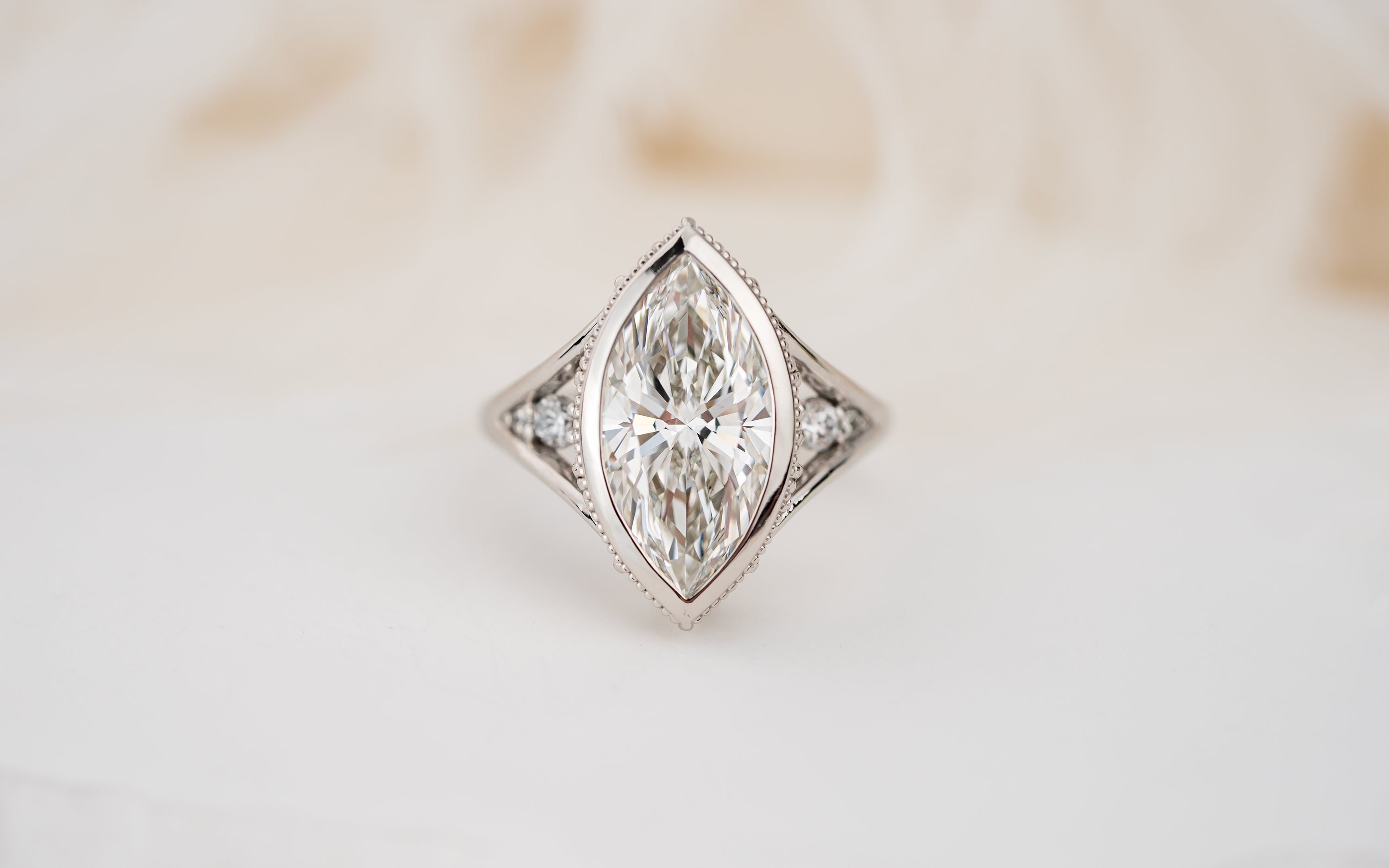 The Sitara Ring | 4.28 CT Marquise Diamond