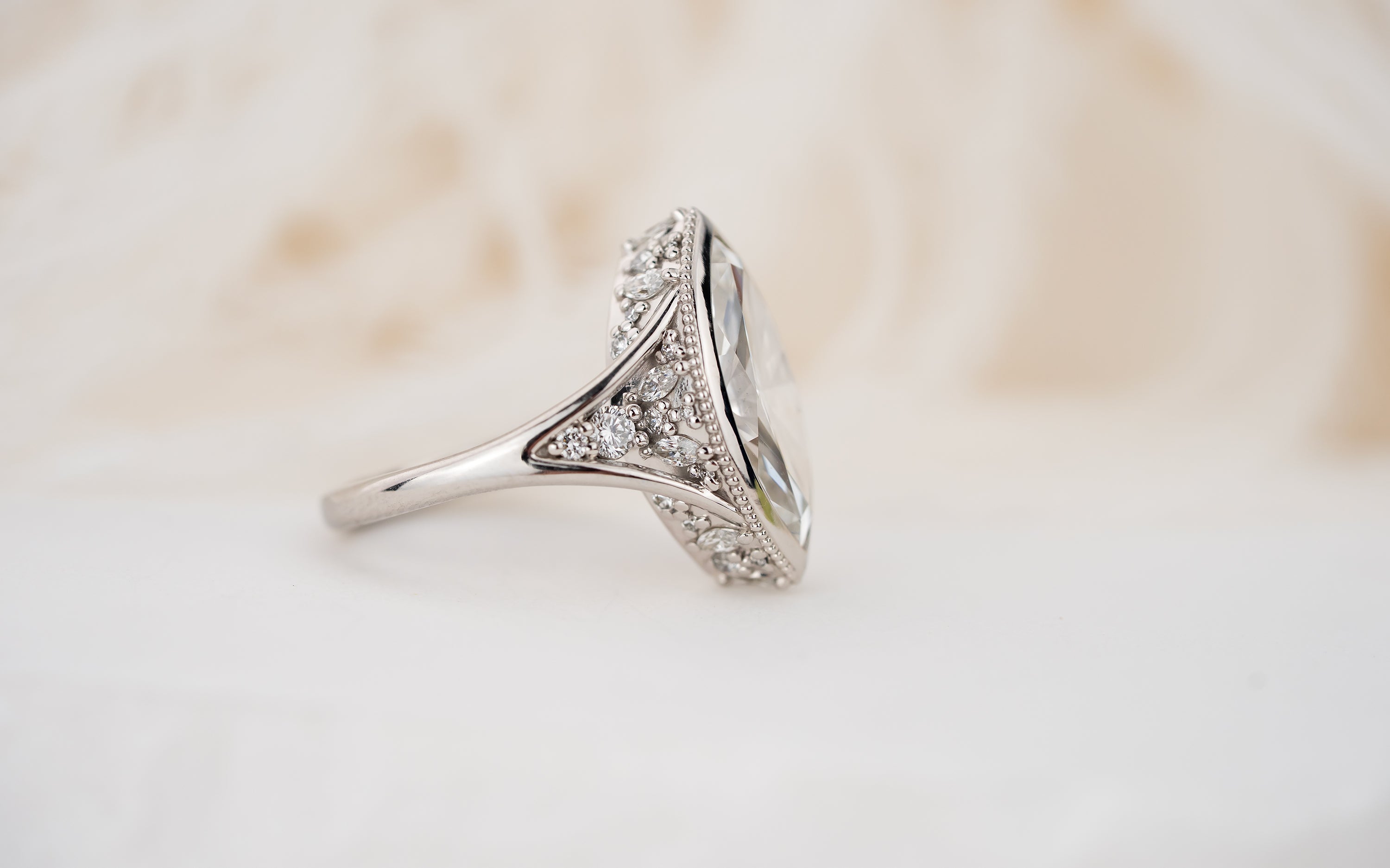 The Sitara Ring | 4.28 CT Marquise Diamond