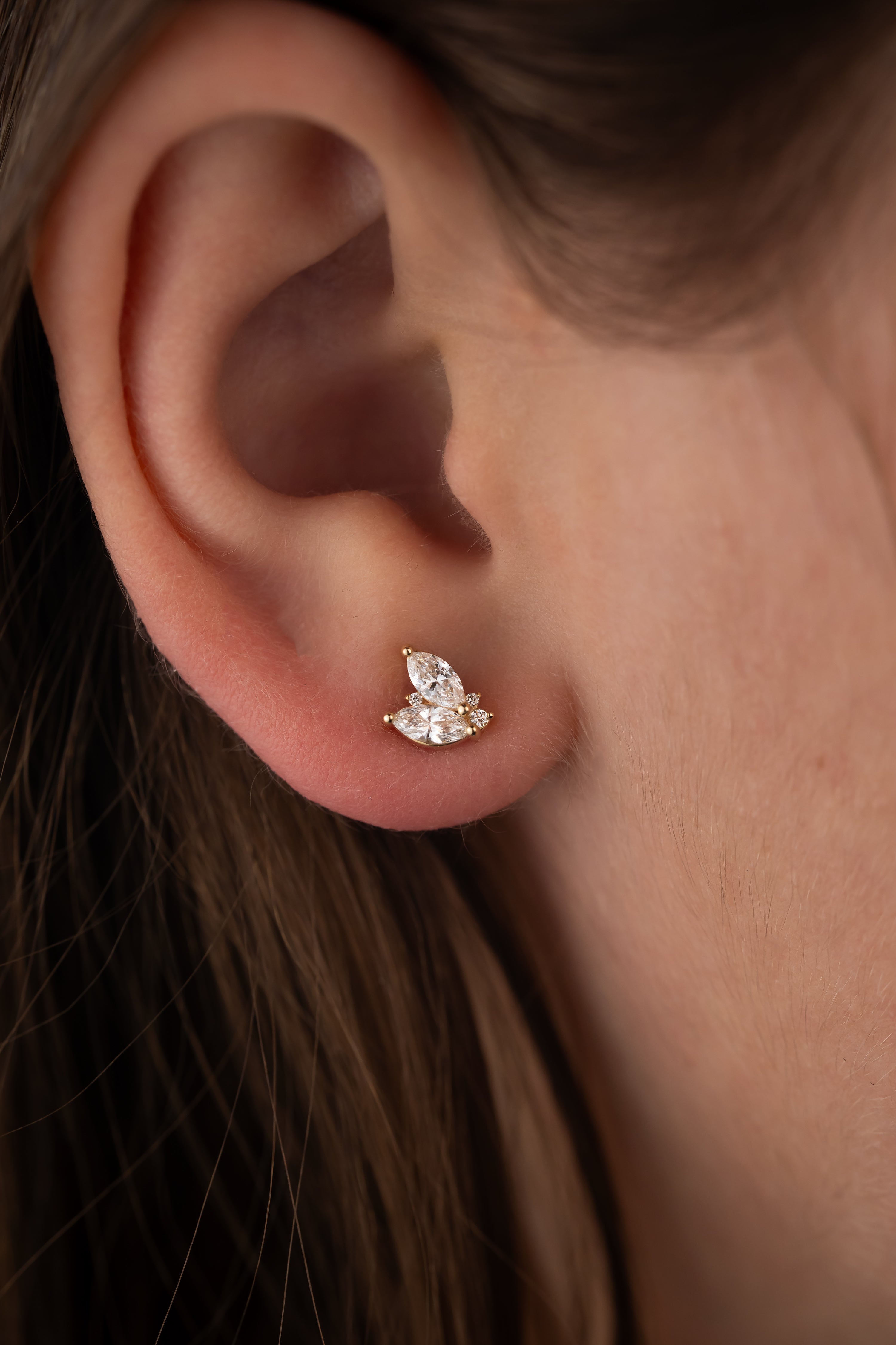 The Sprite Earrings | Diamond - Lavender Creek Gems