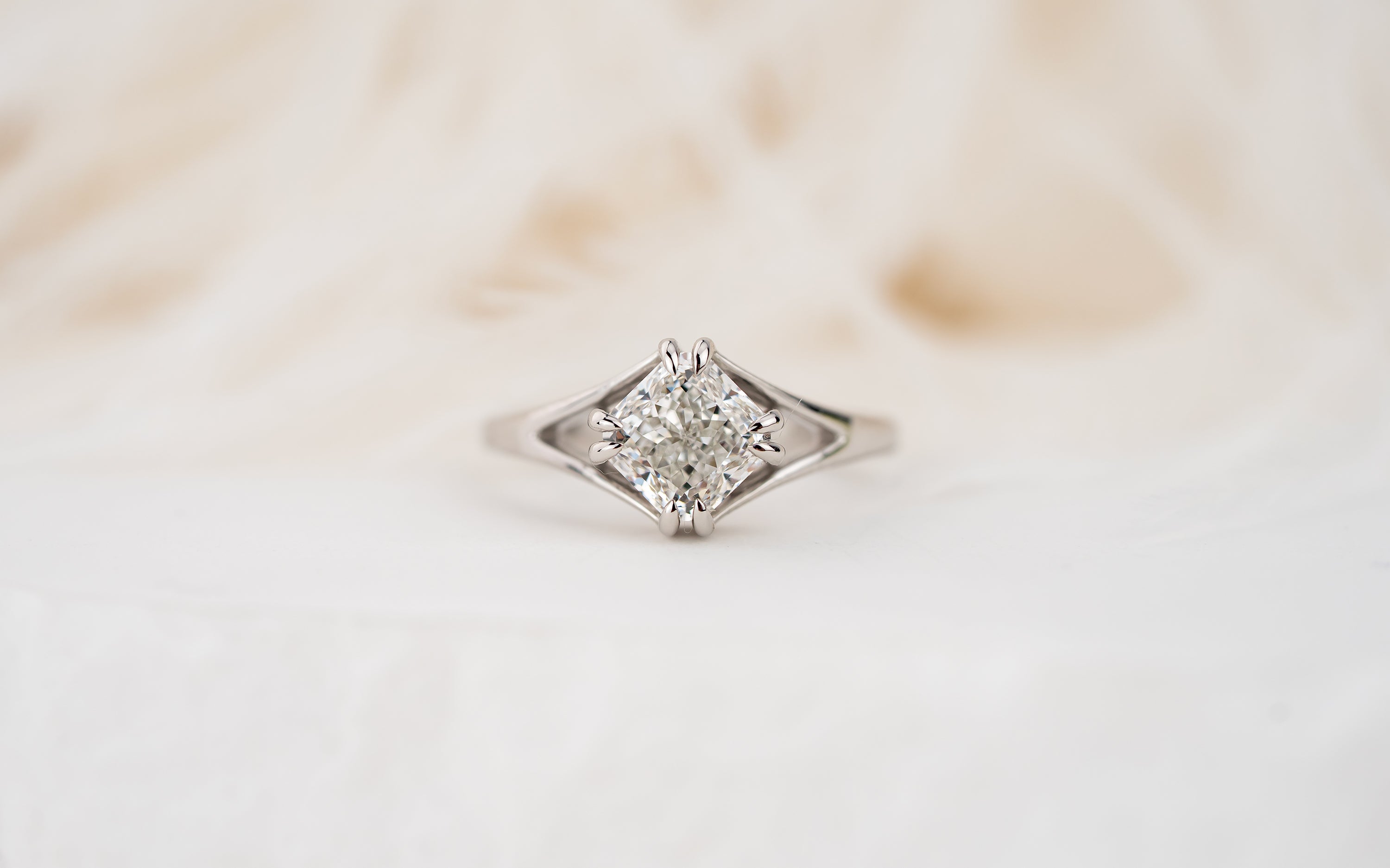 The Willow Ring | 2.06 CT Square Radiant Diamond - Lavender Creek Gems