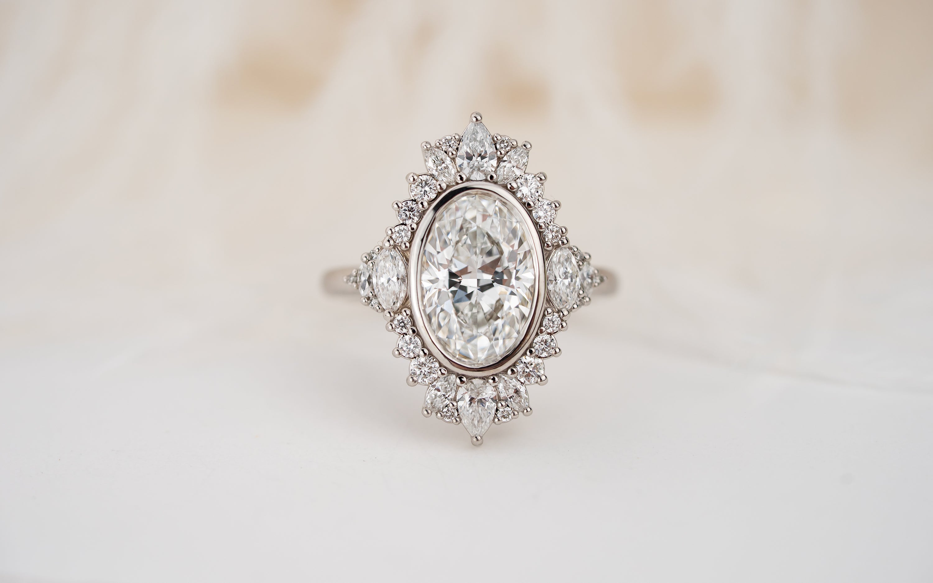 The Ethereal Ring | 2.4 CT Oval Diamond - Lavender Creek Gems