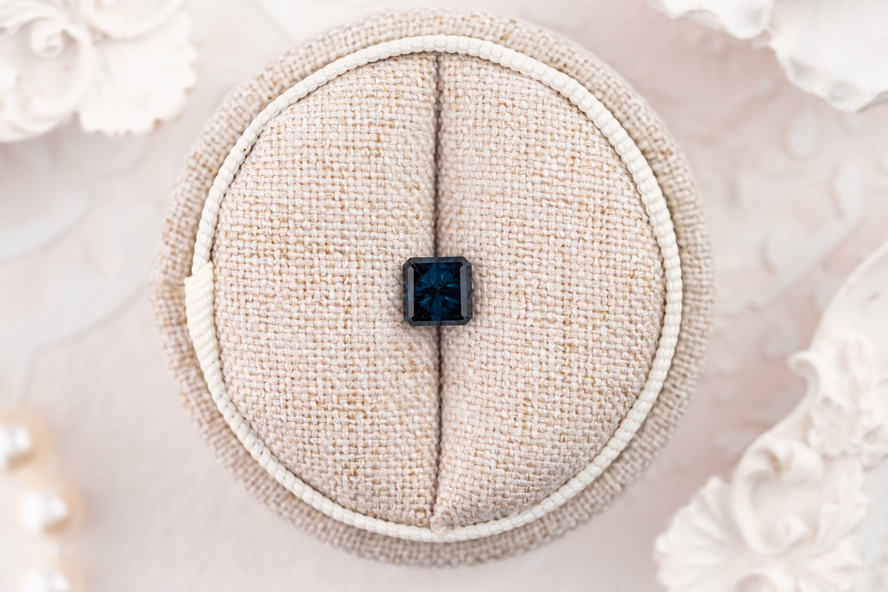 1.02 CT Square Starbrite™ Cut Dark Blue Australian Sapphire