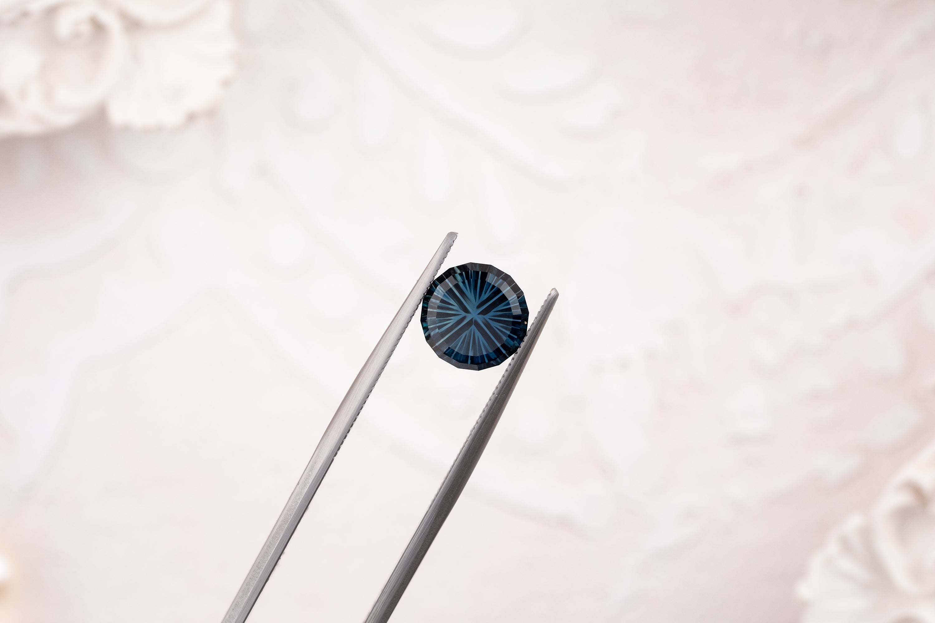 2.32 CT Round Starbrite™ Cut Dark Blue Australian Sapphire