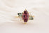 The Fleur Ring - 3.72 CT Marquise Malaya Garnet - Lavender Creek Gems