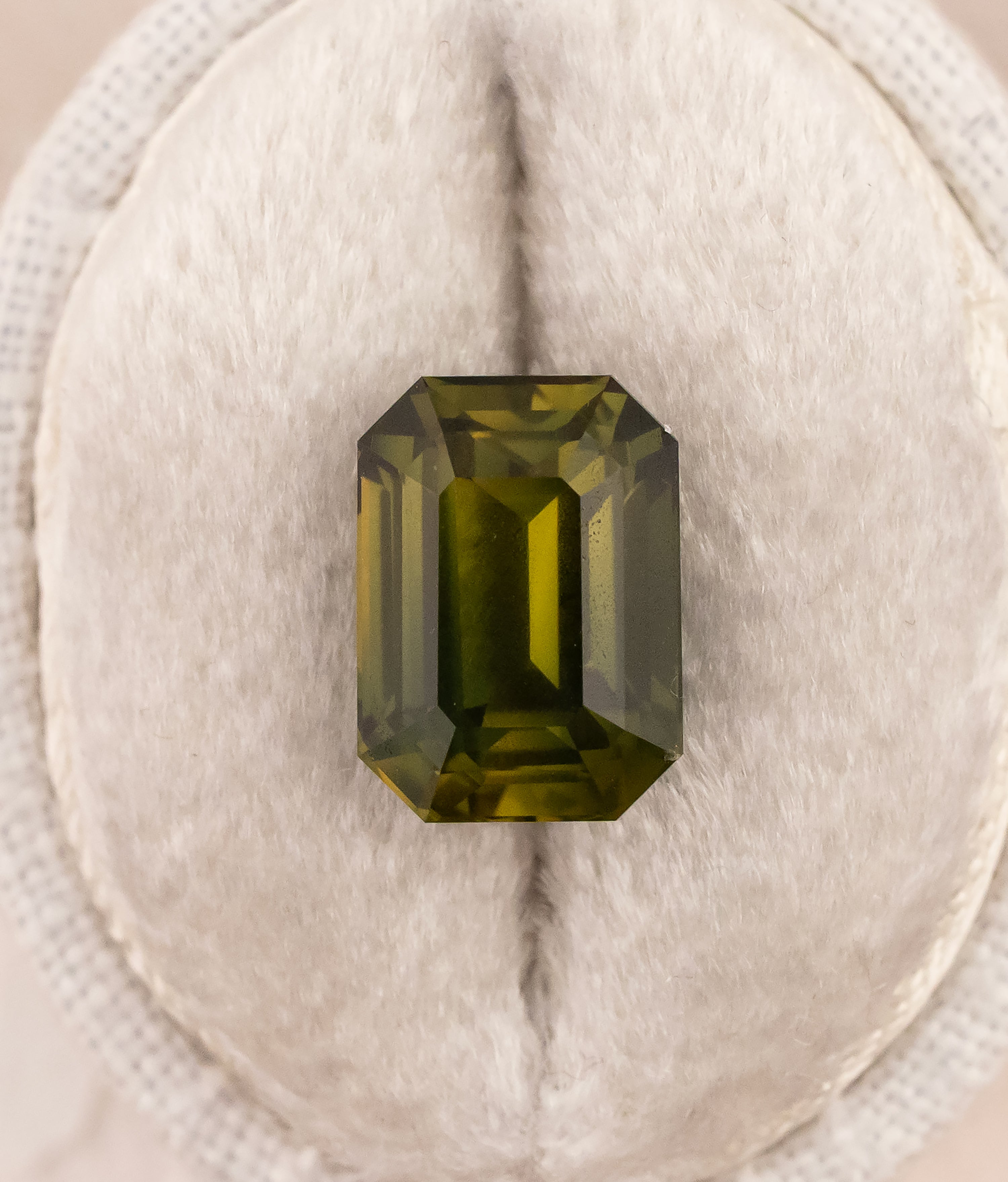 4.52 CT Emerald Cut Green Sapphire - Lavender Creek Gems