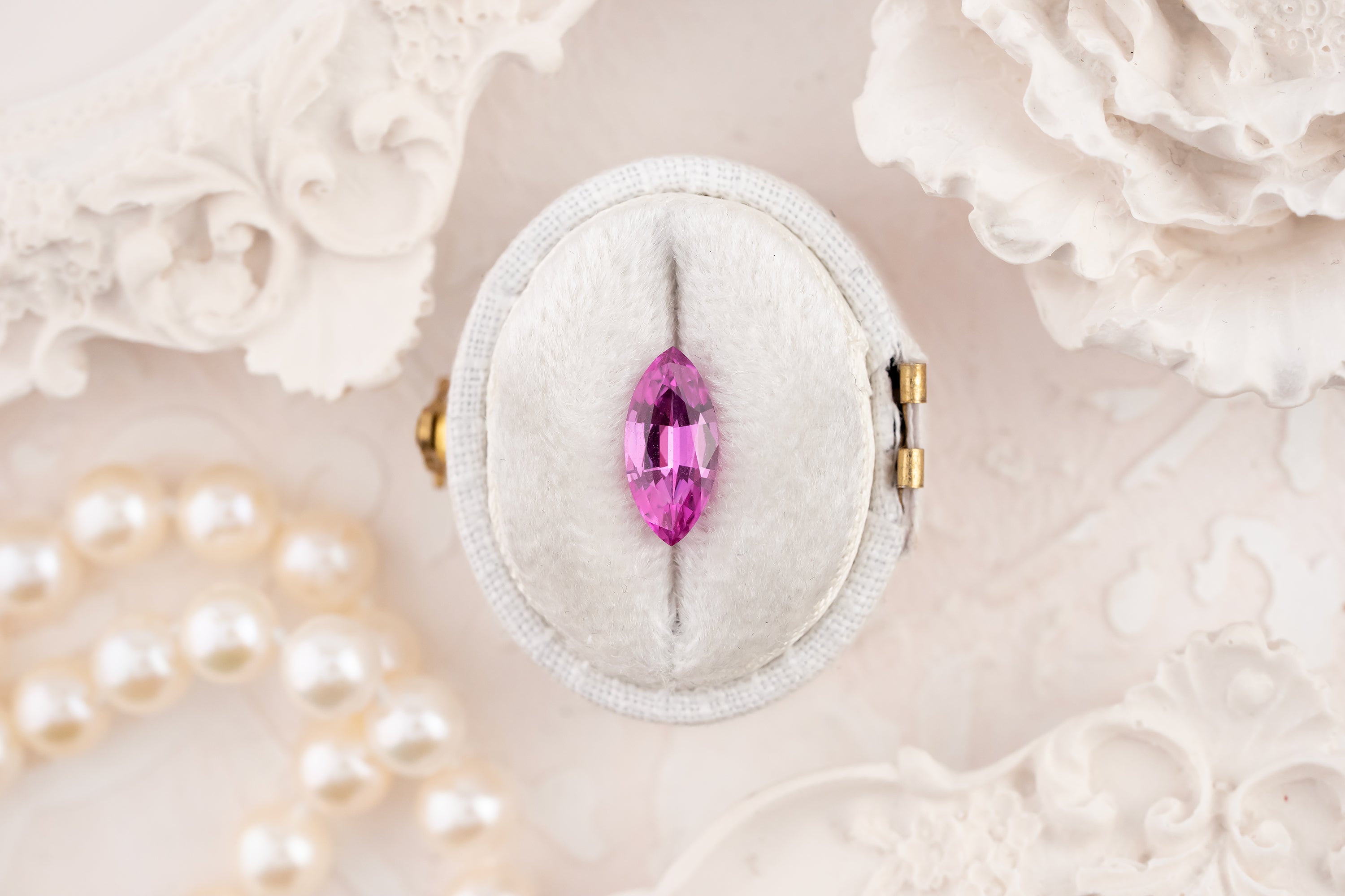 1.62 CT Marquise Deep Pink/Magenta Sapphire - Lavender Creek Gems