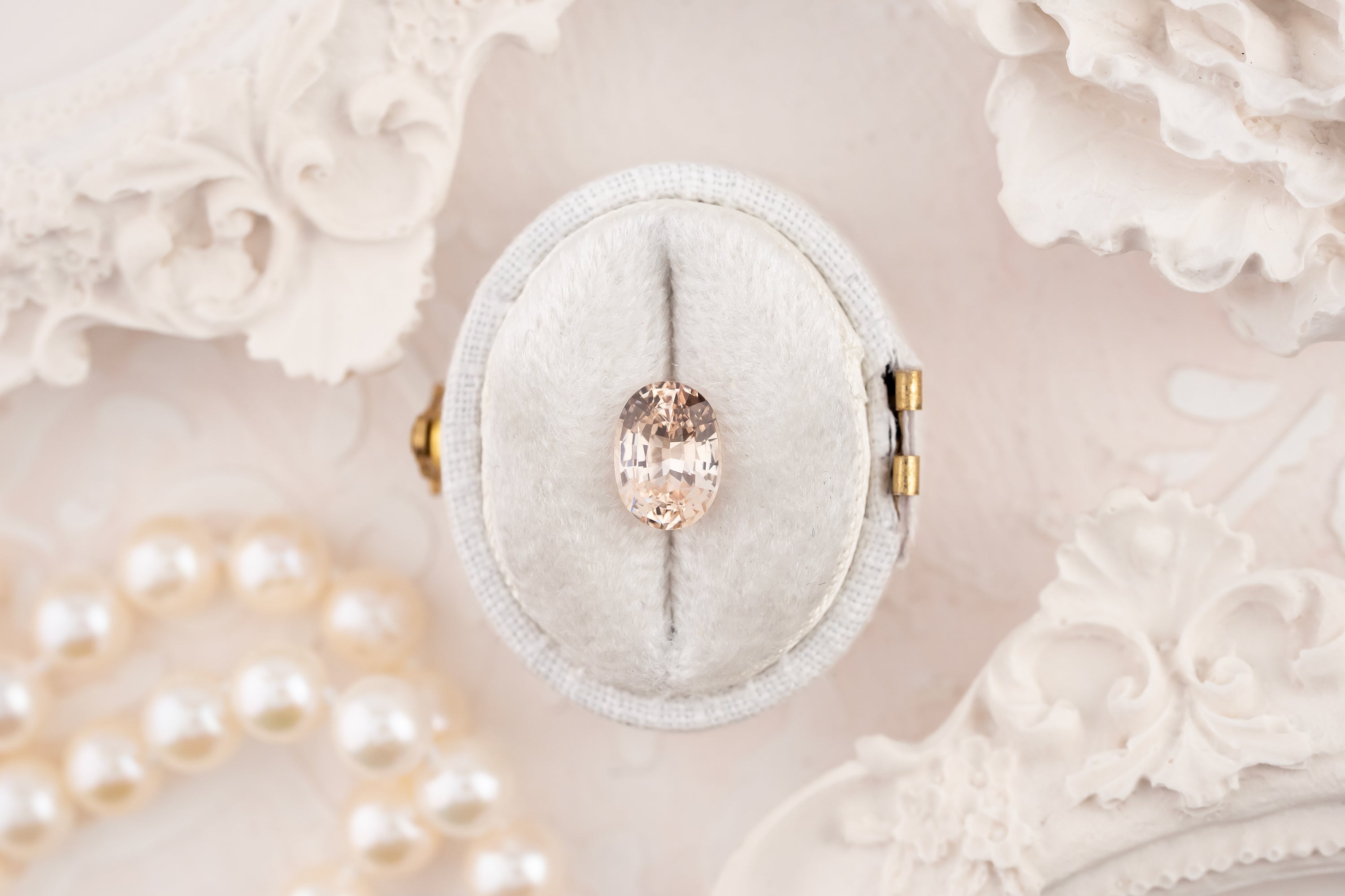 2.09 CT Oval Golden Apricot Sapphire - Lavender Creek Gems