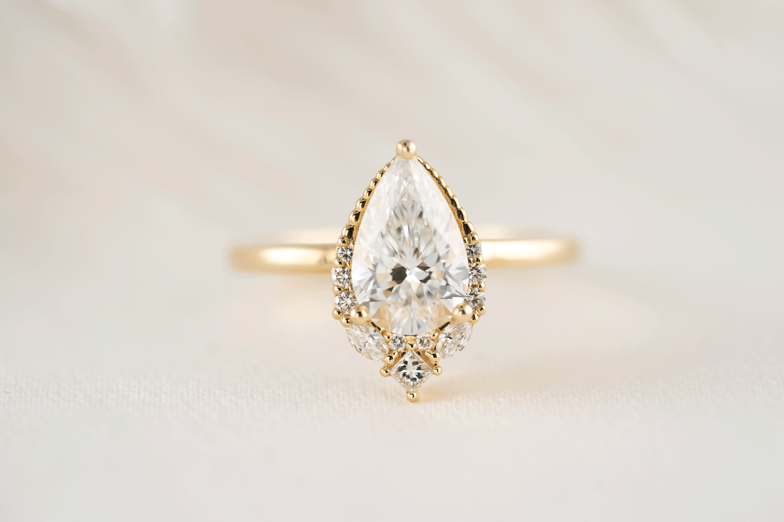The Charlotte Ring | Pear Diamond - Lavender Creek Gems
