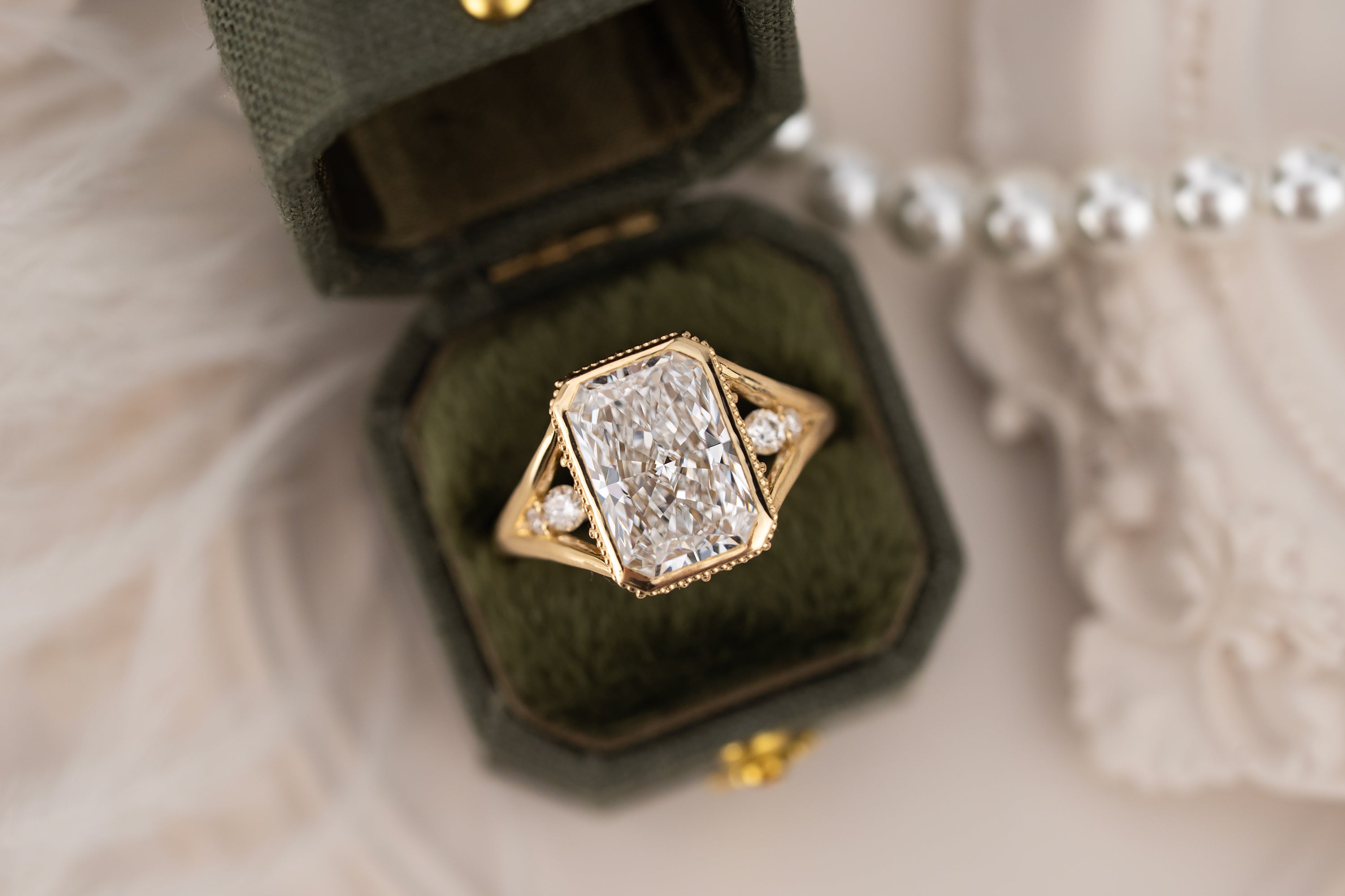 The Sitara Ring | 4 CT Radiant Diamond