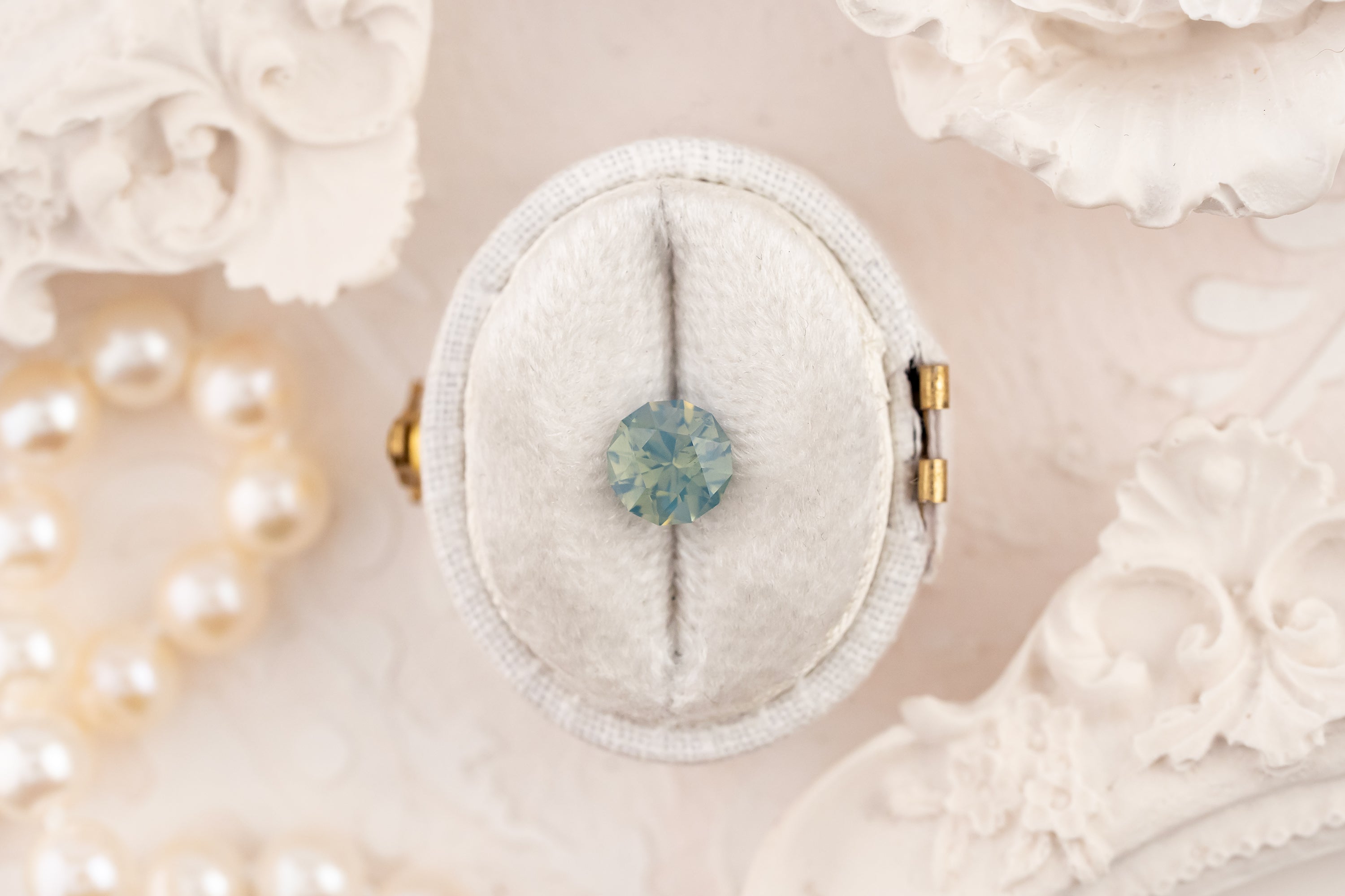 1.42 CT Round Opalescent Light Blue Sapphire - Lavender Creek Gems