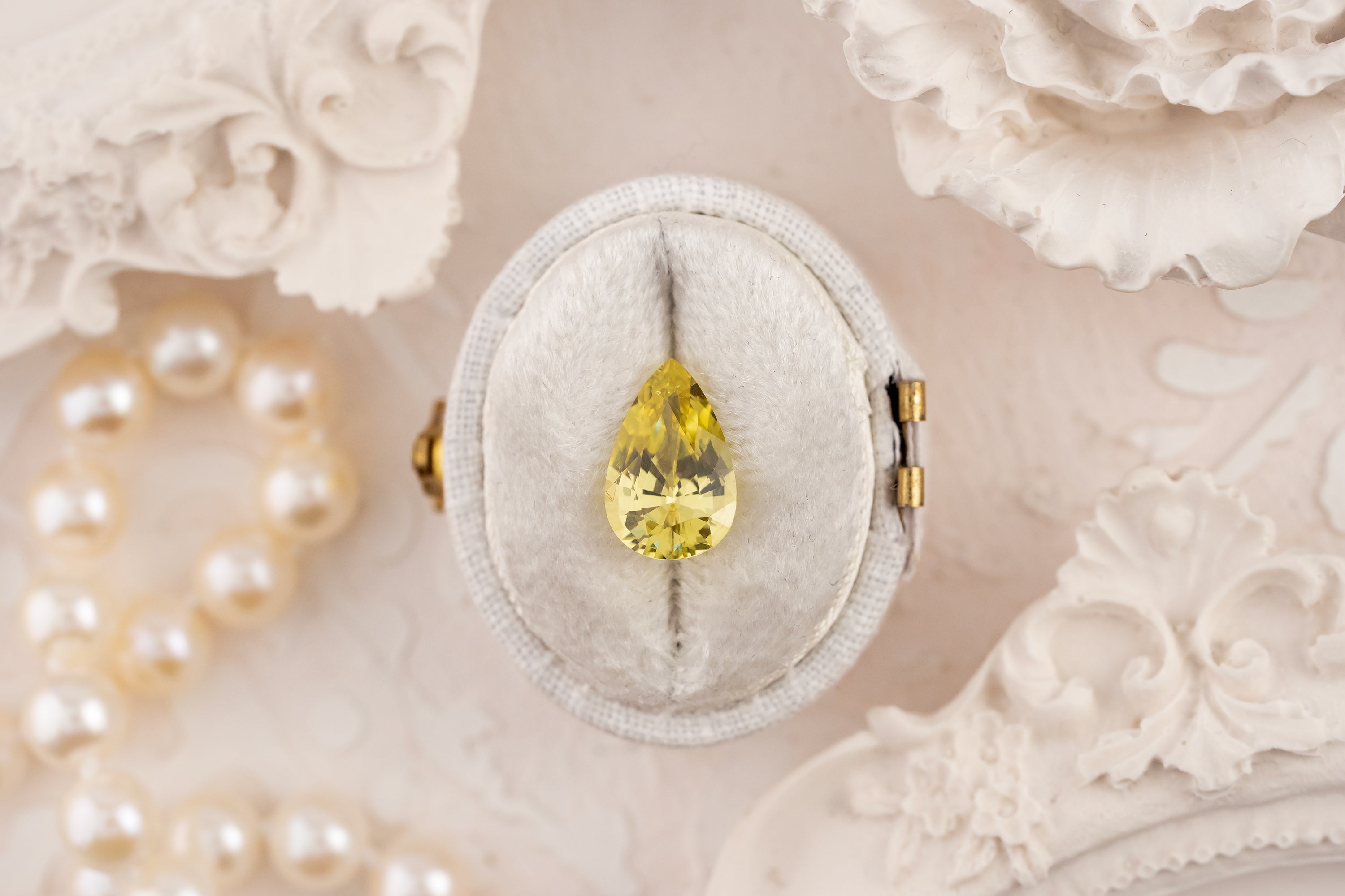 3.04 CT Pear Yellow Sapphire - Lavender Creek Gems