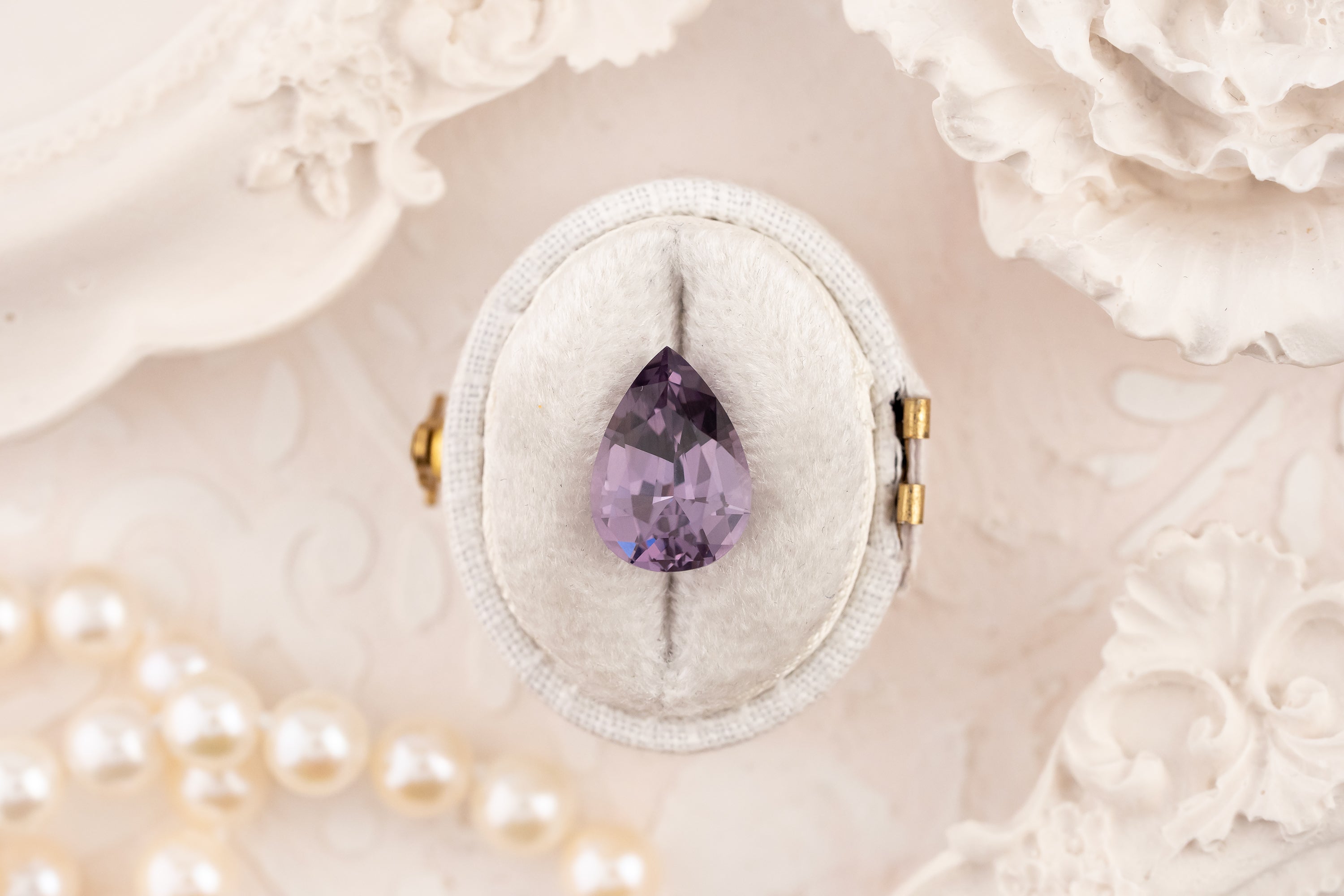 4.89 CT Pear Cut Purple Spinel - Lavender Creek Gems