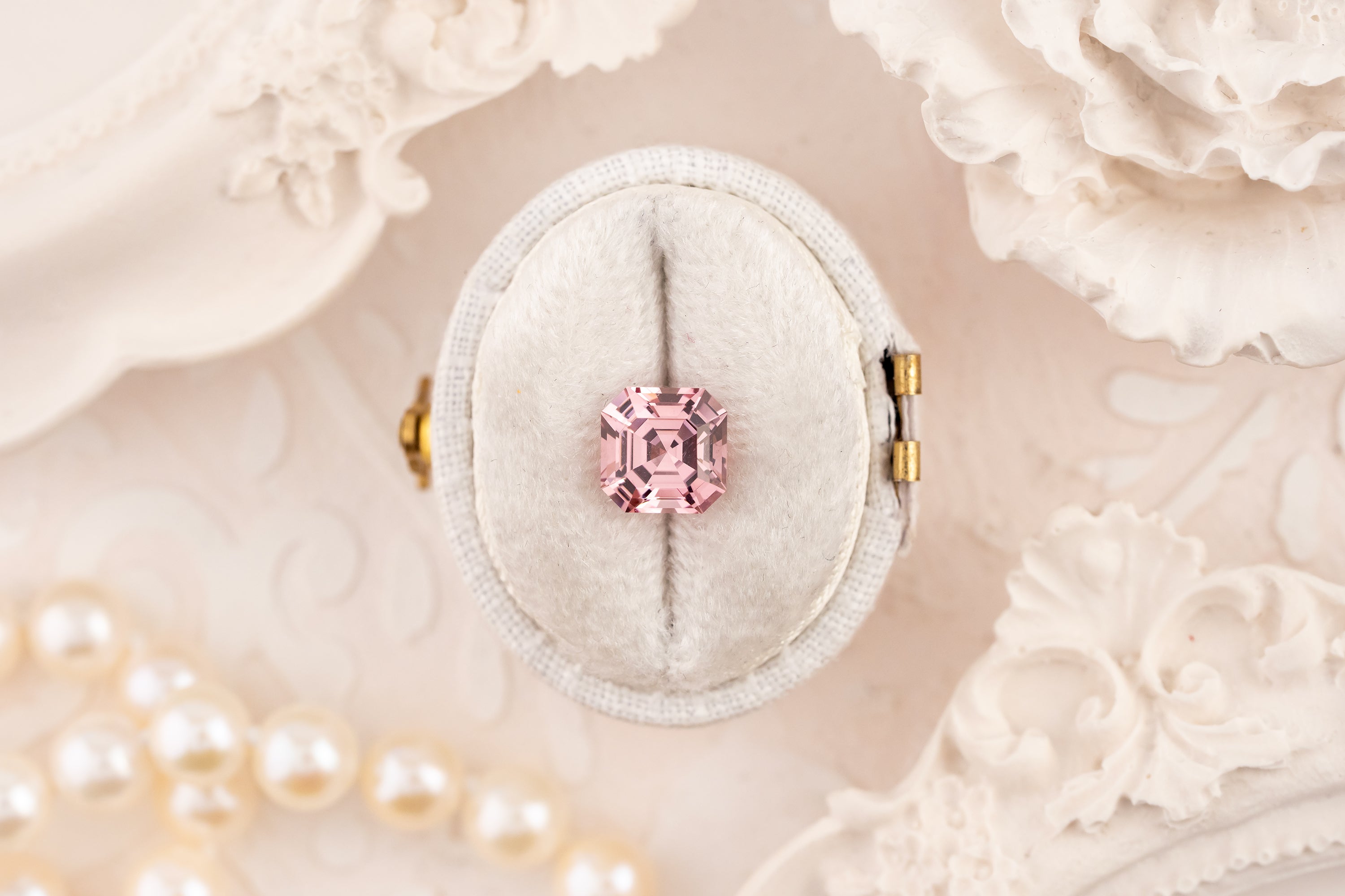 2.27 CT Asscher Cut Pink Malaya Garnet - Lavender Creek Gems