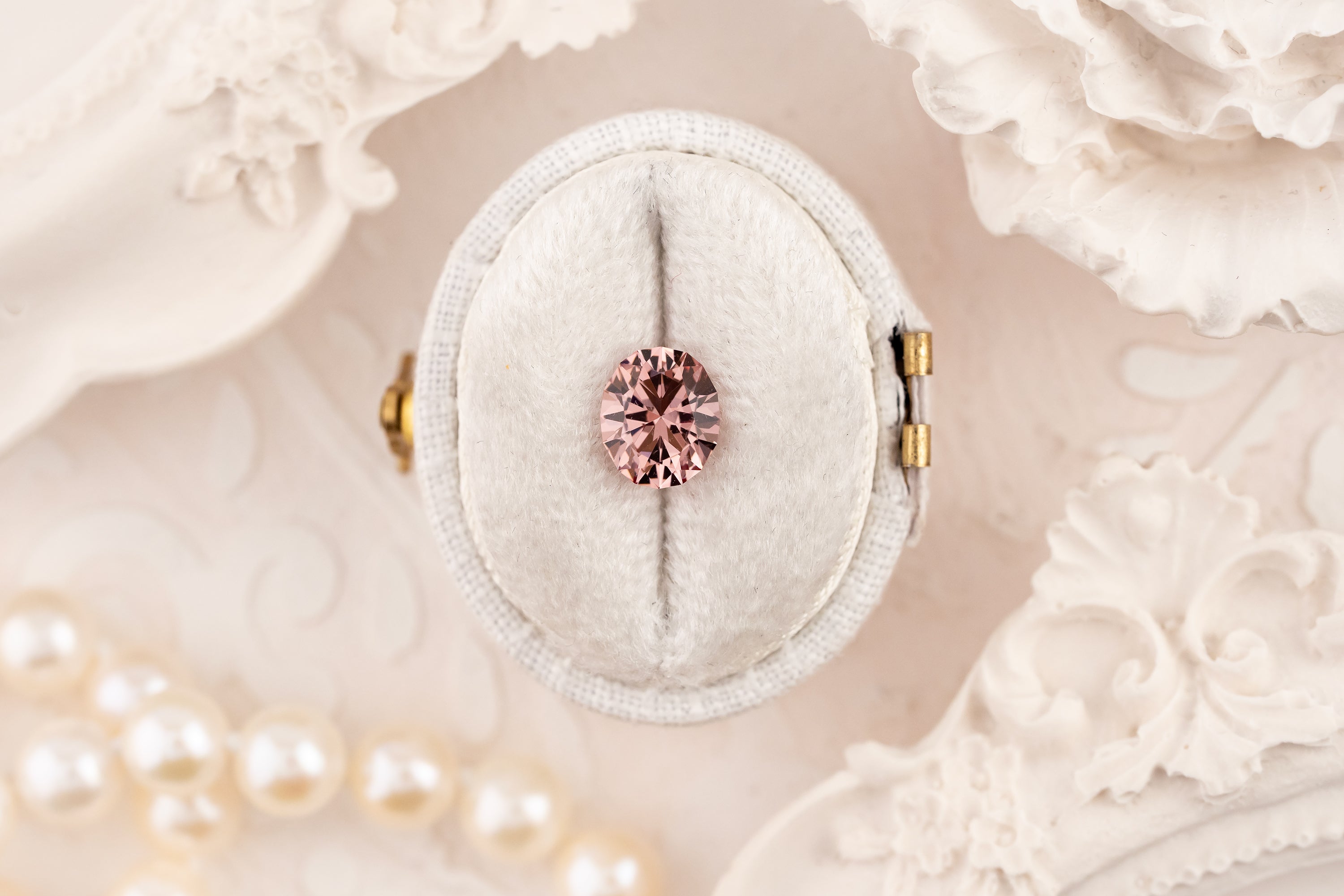 1.52 CT Oval Cut Pink Malaya Garnet - Lavender Creek Gems