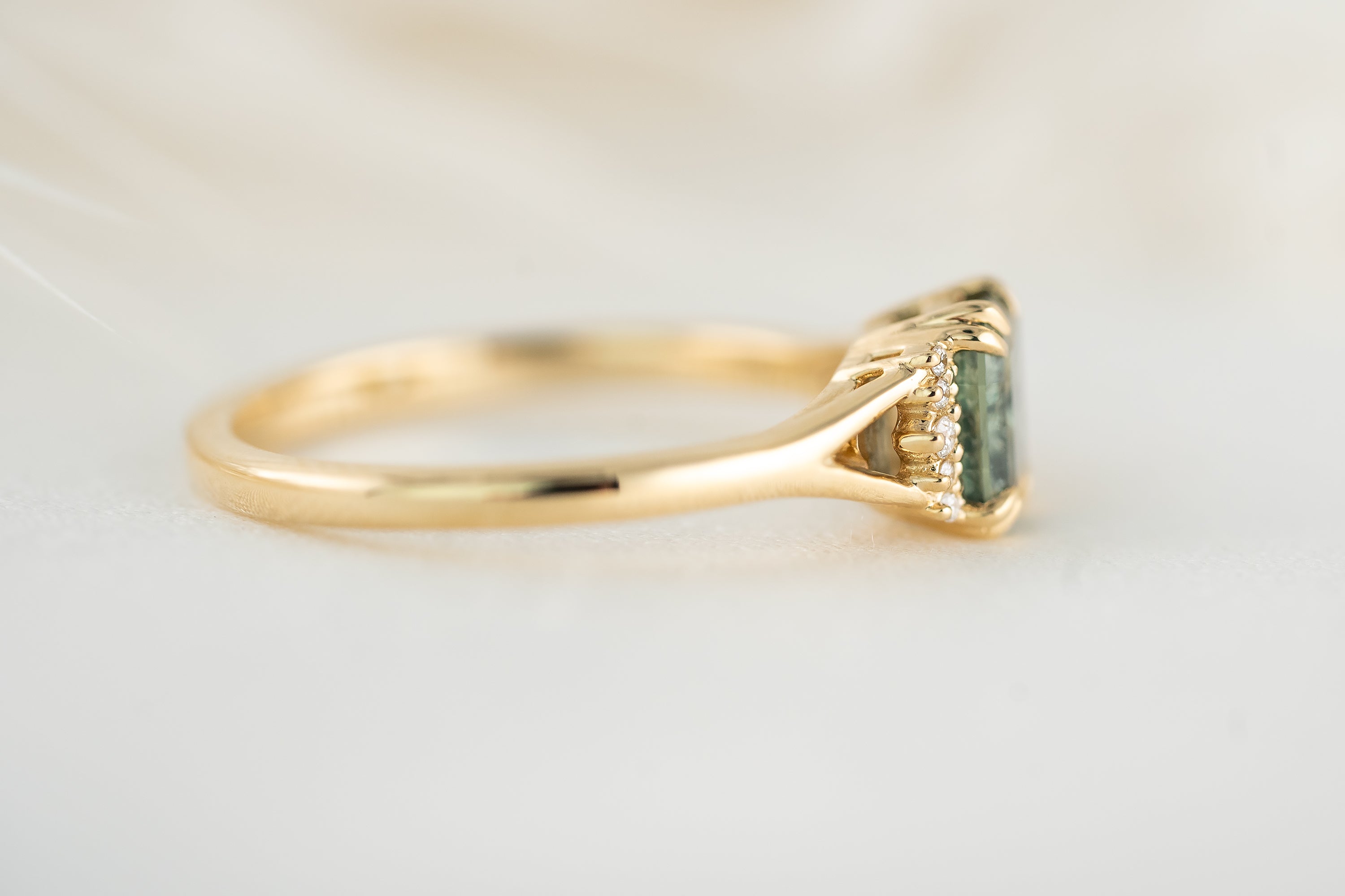 The Serendipity Ring | 1.05 CT Cushion Starbrite™ Montana Sapphire - Lavender Creek Gems