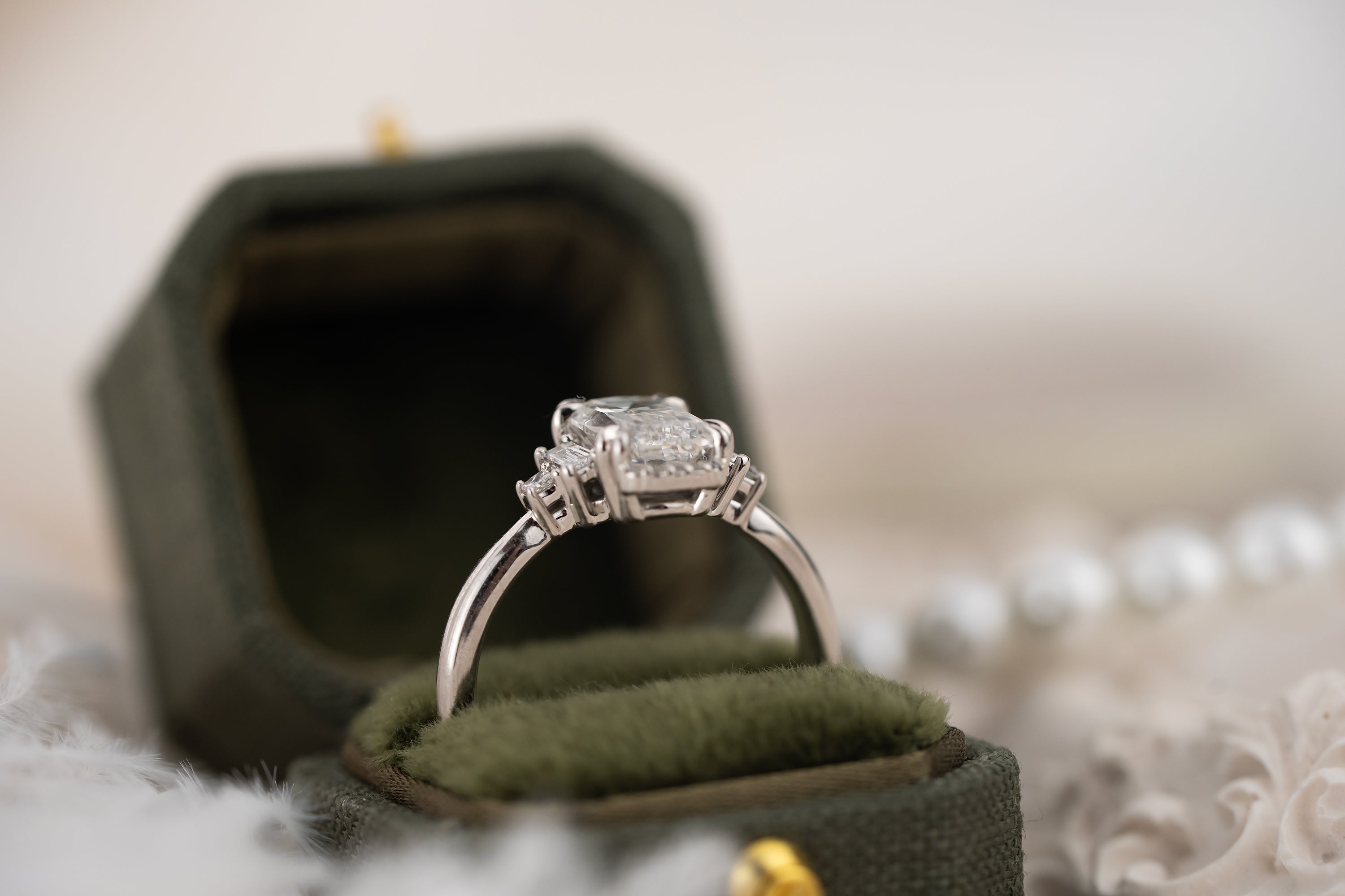 The Sura Ring | 1.59 CT Scissor Cushion Diamond