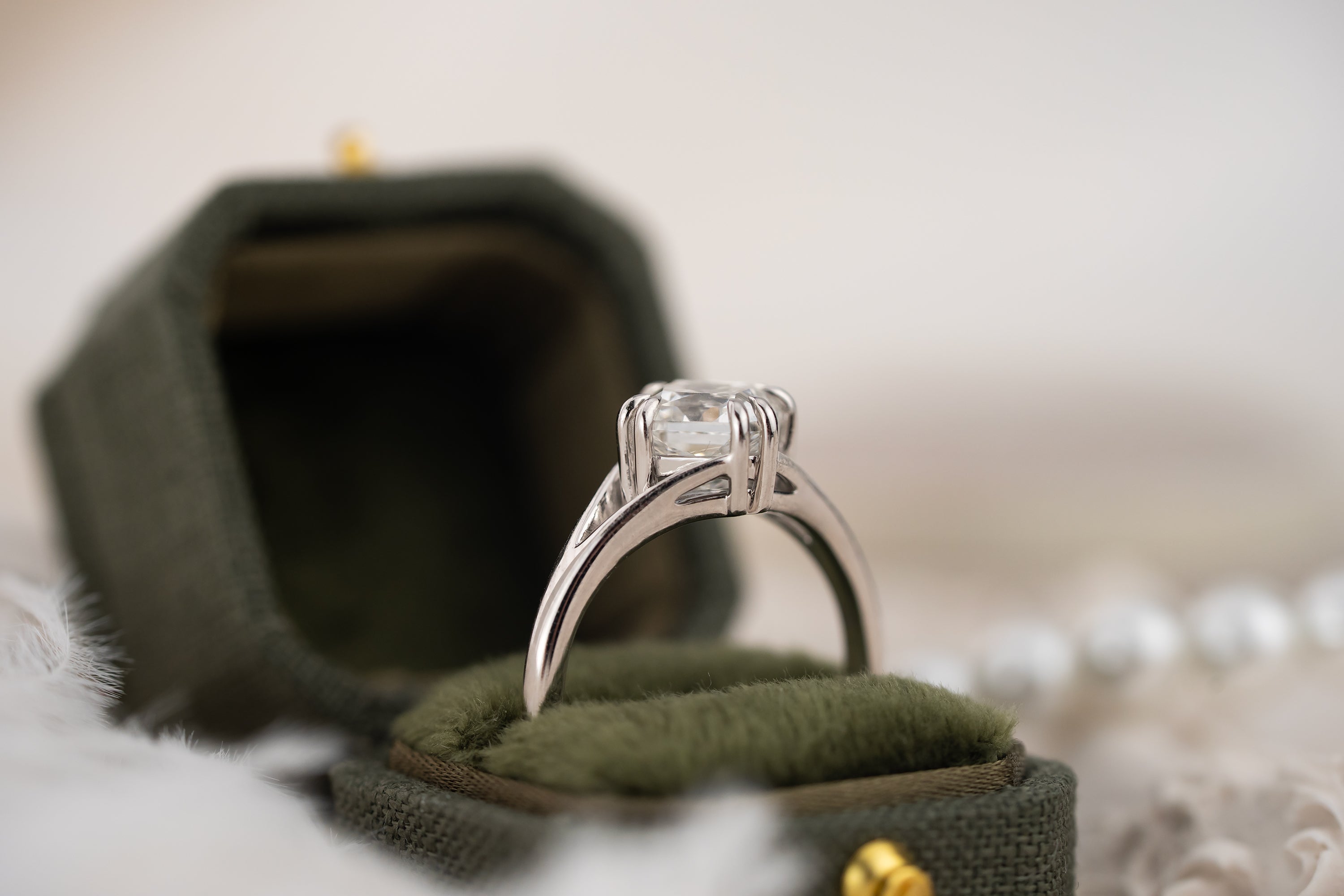 The Willow Ring | 2.06 CT Square Radiant Diamond - Lavender Creek Gems