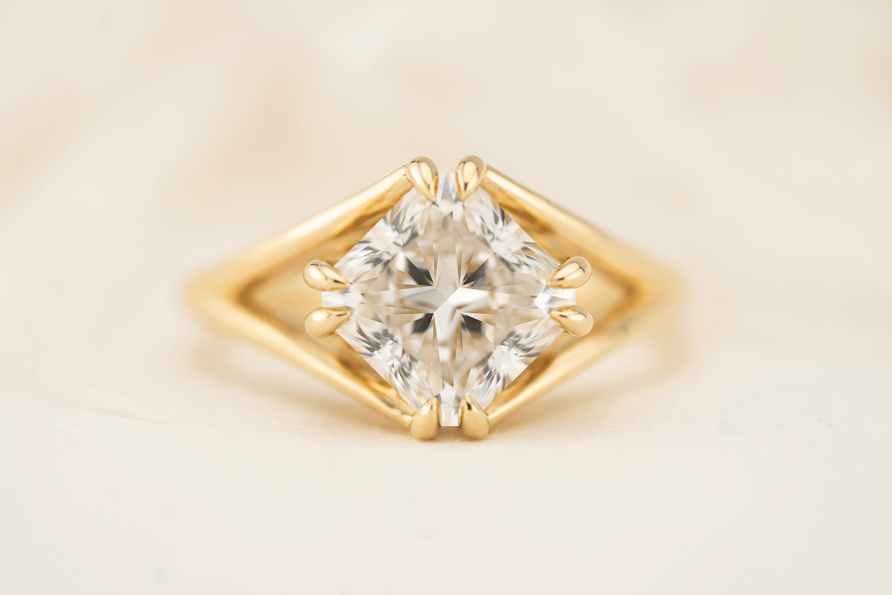 The Willow Ring | 2.93 CT Square Radiant Diamond - Lavender Creek Gems