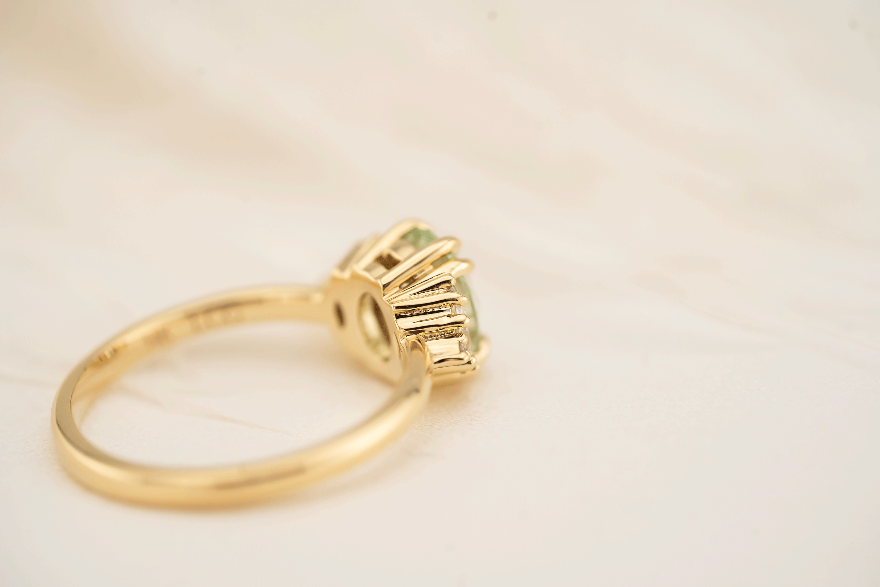 The Maren Ring | 1.34 CT Oval Light Green Tourmaline