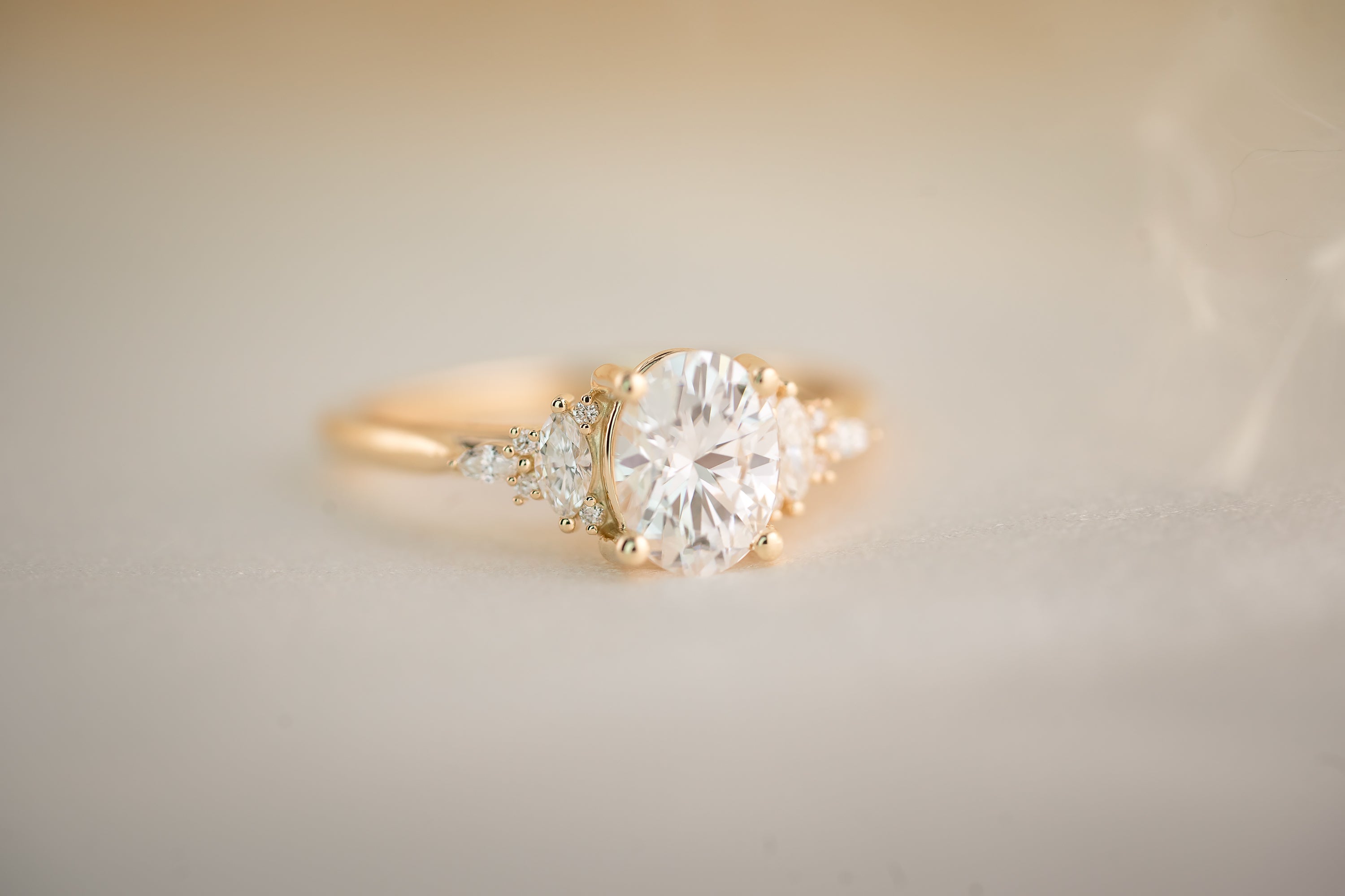 The Maeve Ring | Oval Moissanite - Lavender Creek Gems