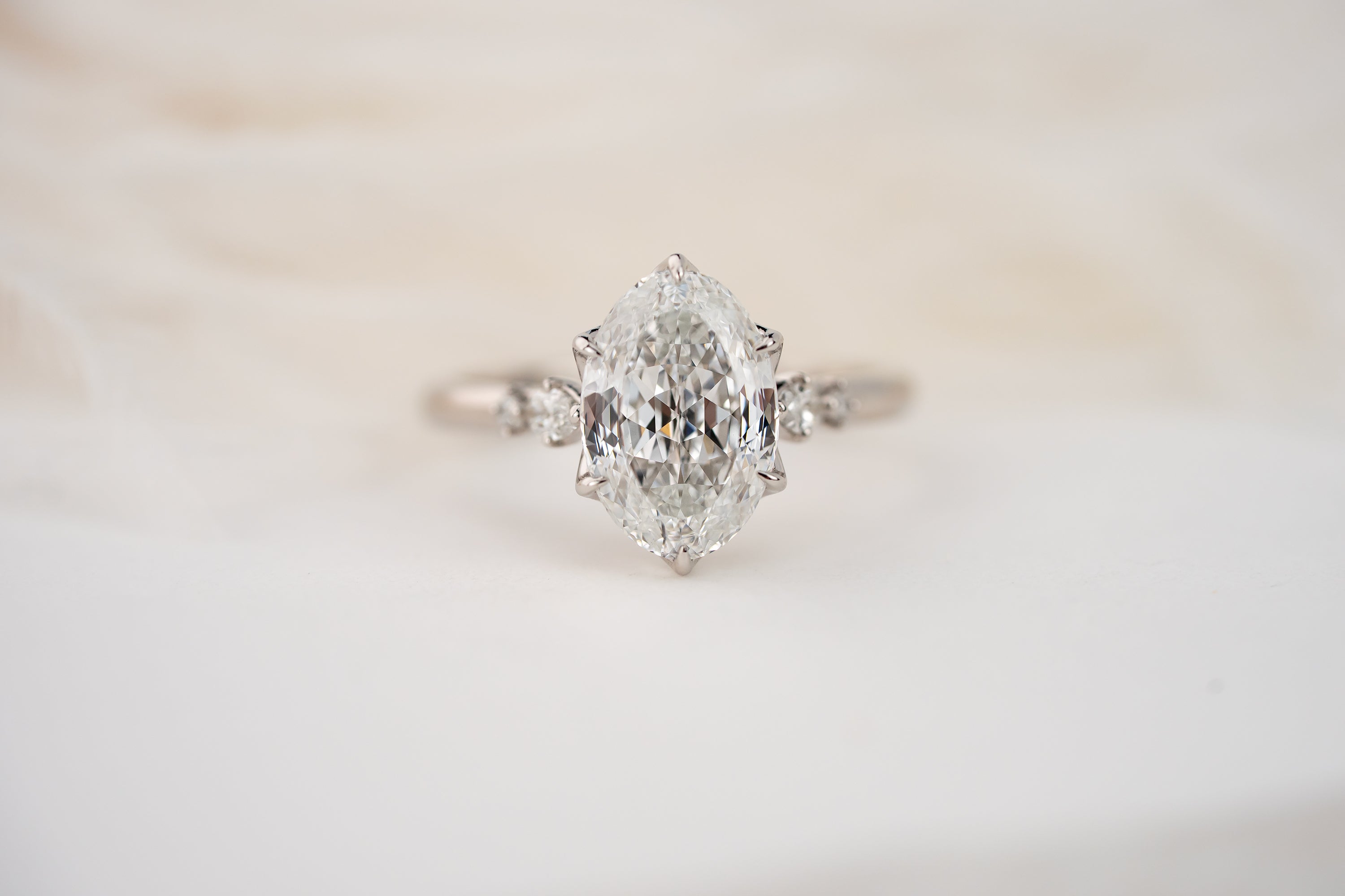The Skye Ring | 3.22 CT Oval Rose Cut Diamond - Lavender Creek Gems