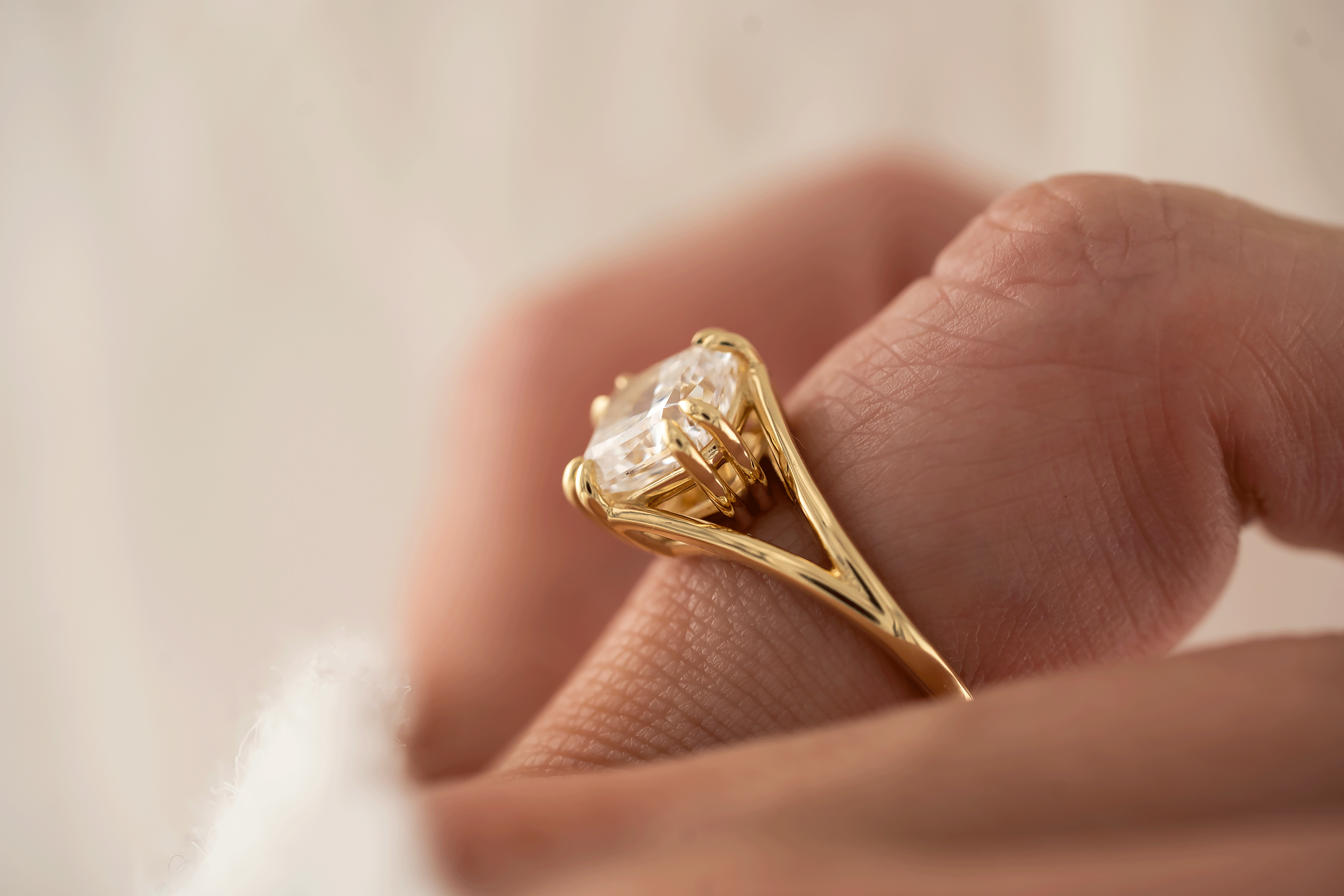 The Willow Ring | 2.93 CT Square Radiant Diamond - Lavender Creek Gems