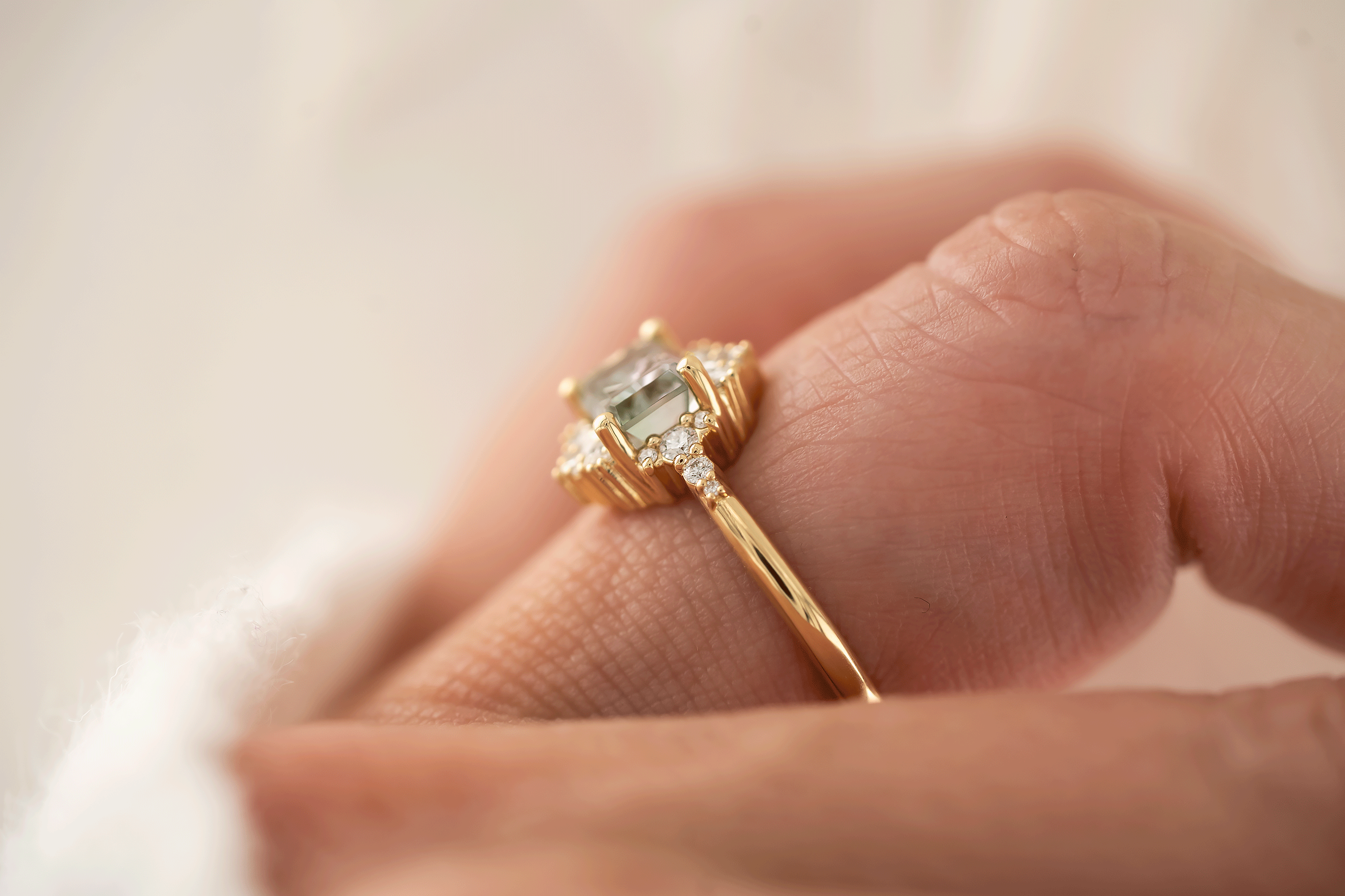 The Comtesse Ring | 1.56 CT Rectangular Starbrite Watermelon Tourmaline - Lavender Creek Gems