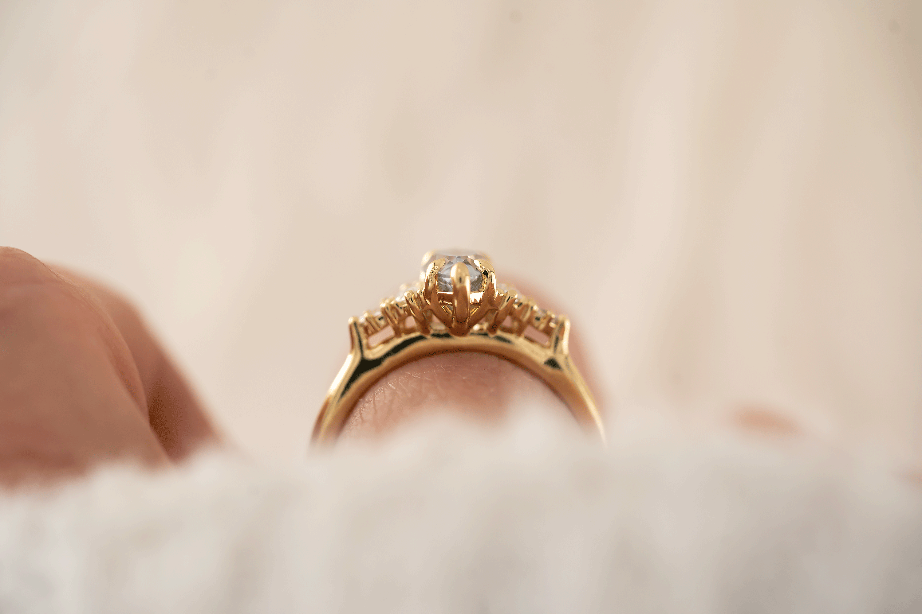 The Maeve Ring | 1.25 CT Pastel Blue/Purple Marquise Sapphire