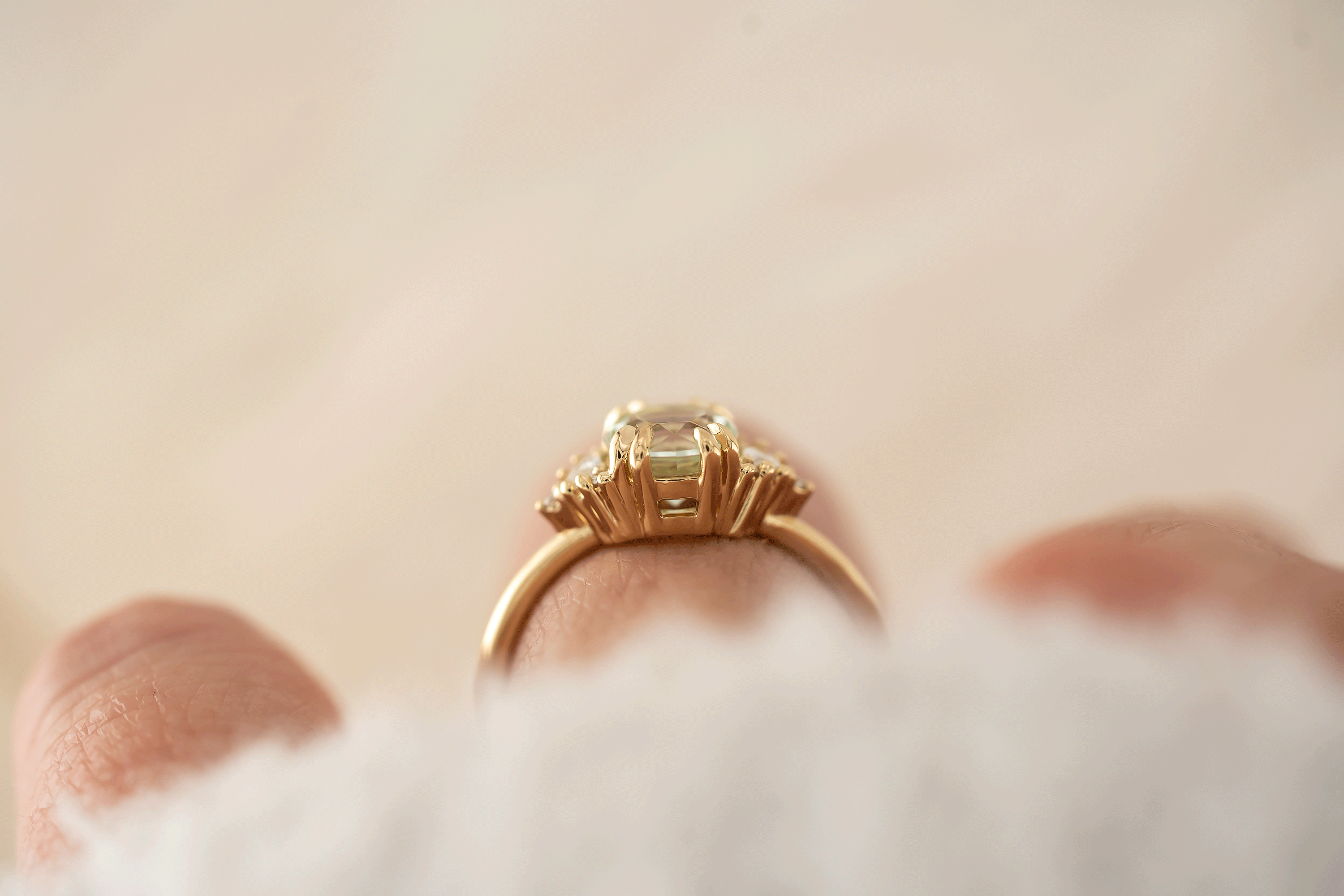 The Maren Ring | 1.34 CT Oval Light Green Tourmaline