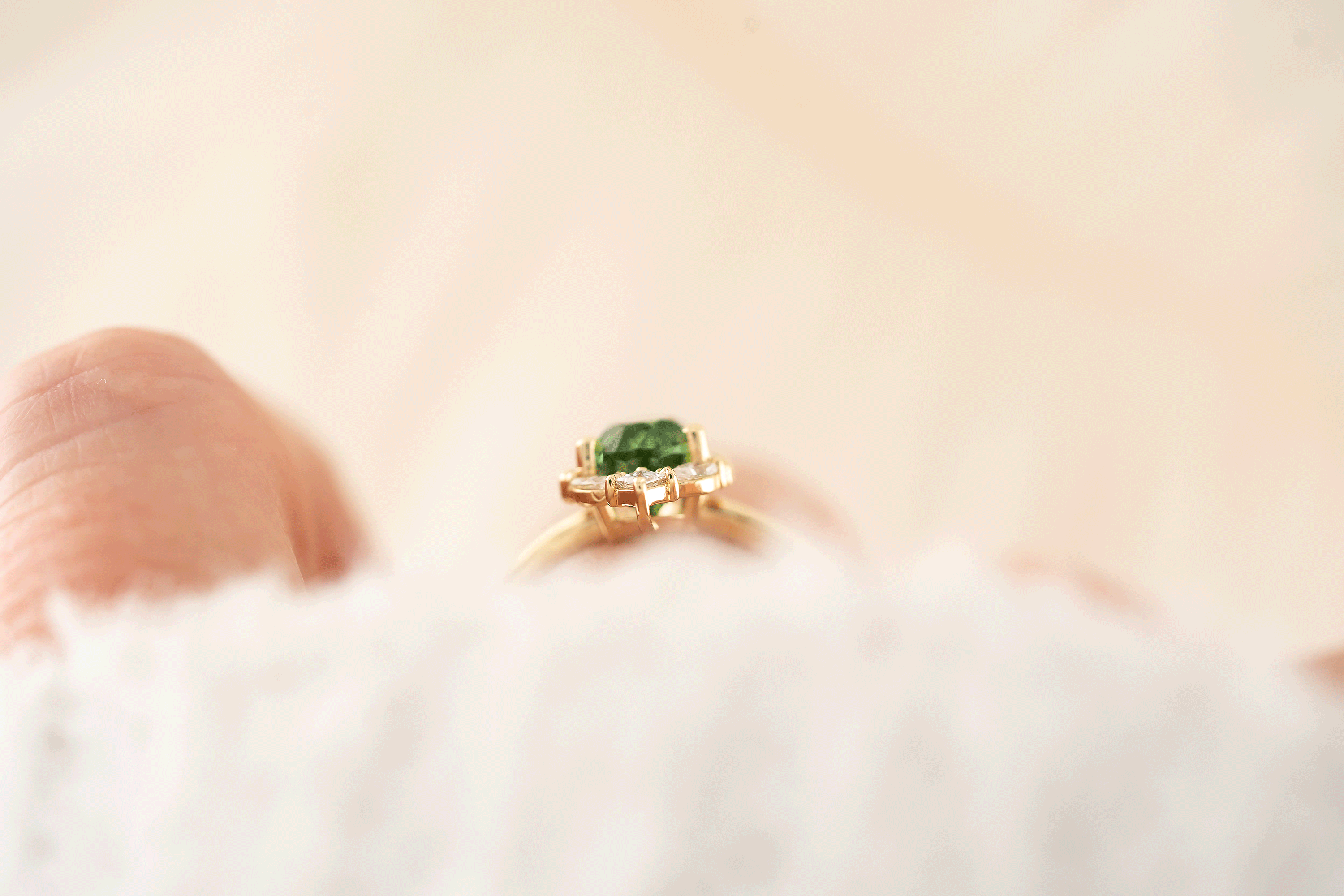 The Charlotte Ring | 1.46 CT Pear Green Tourmaline