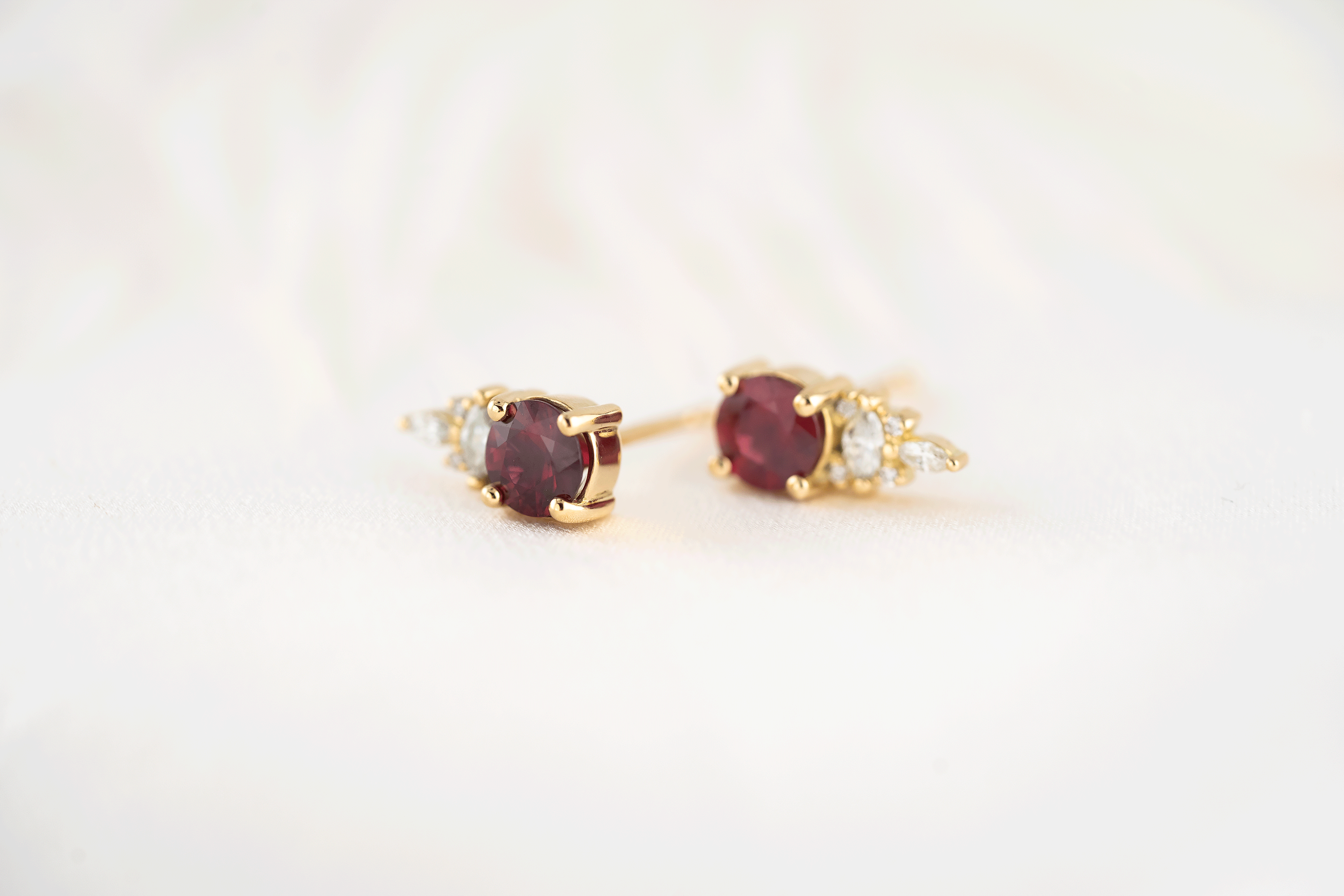 The Maeve Stud Earrings | Ruby - Lavender Creek Gems