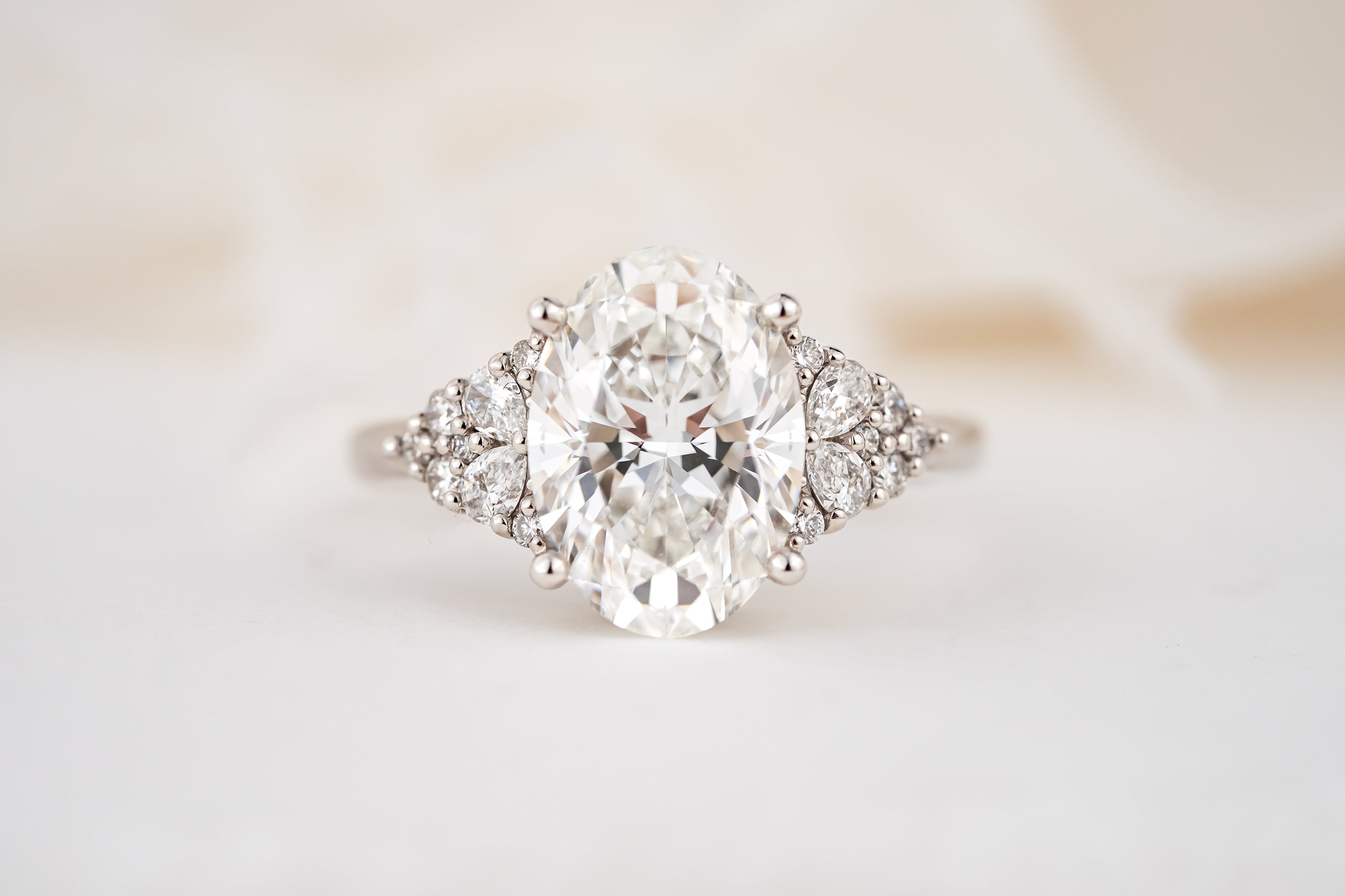 The Aetheria Ring | 3.53 CT Oval Diamond – Lavender Creek Gems